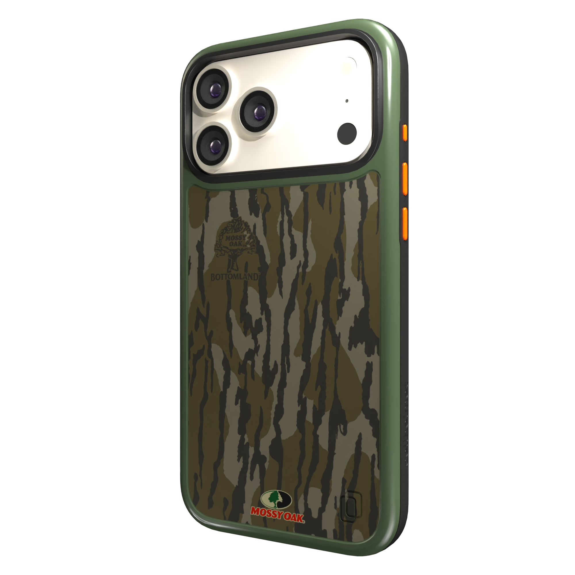 Shock-Absorbent MagSafe® Case for Apple iPhone 17 Pro Max in Mossy Oak Bottomland Camo | Fortitude Series None / None / Bottomlands