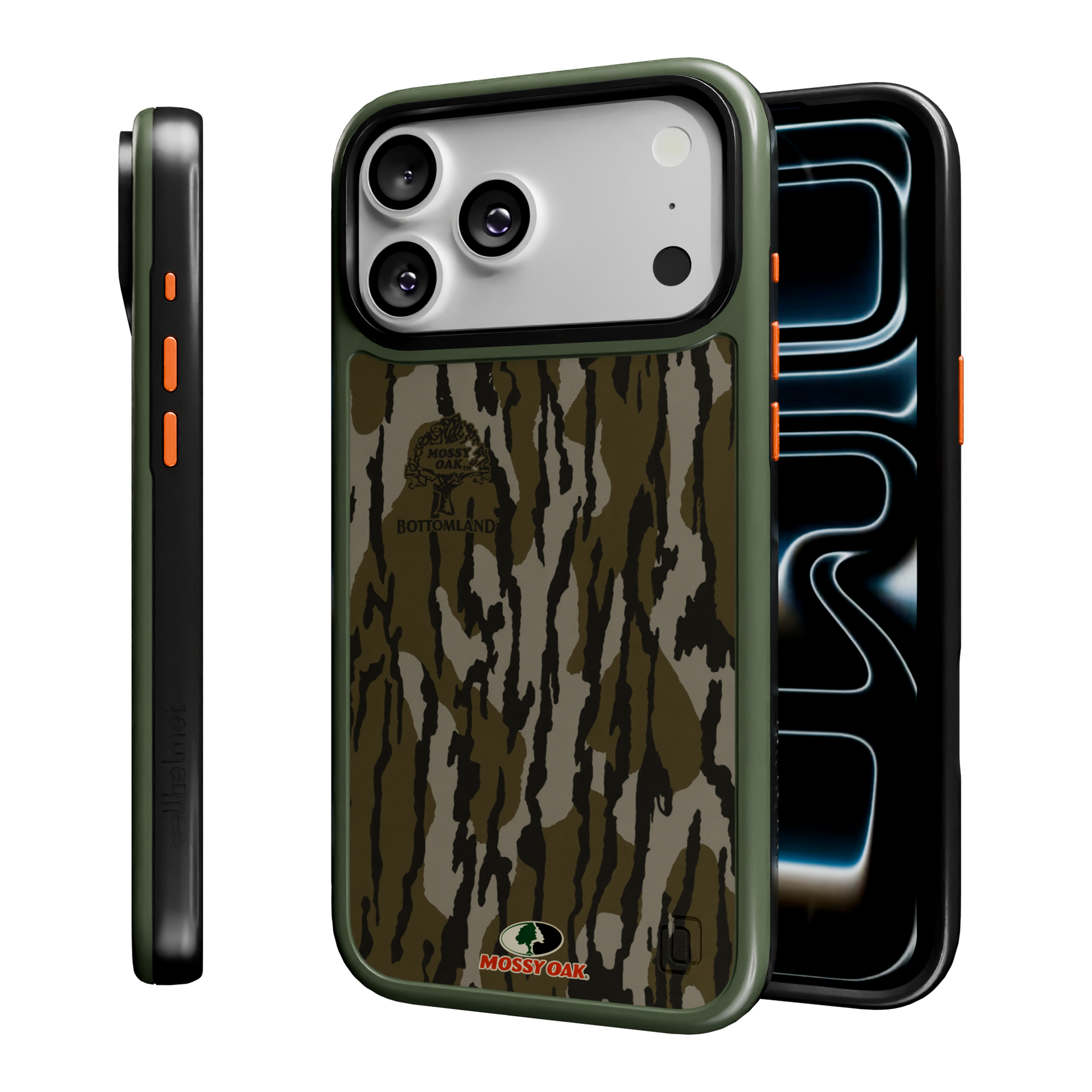 Shock-Absorbent MagSafe® Case for Apple iPhone 17 Pro Max in Mossy Oak Bottomland Camo | Fortitude Series None / None / Bottomland