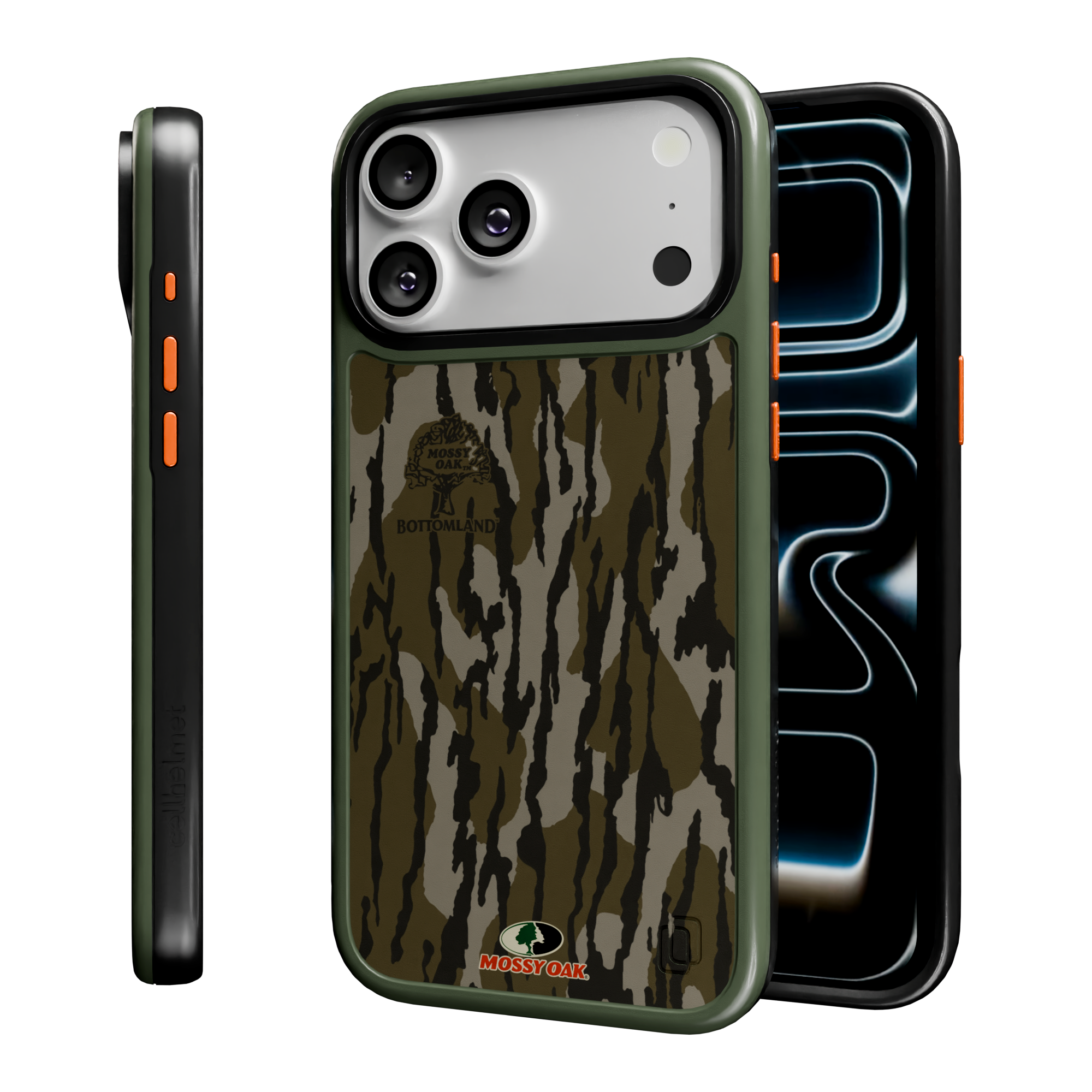 Shock-Absorbent MagSafe® Case for Apple iPhone 17 Pro Max in Mossy Oak Bottomland Camo | Fortitude Series None / None / Bottomland