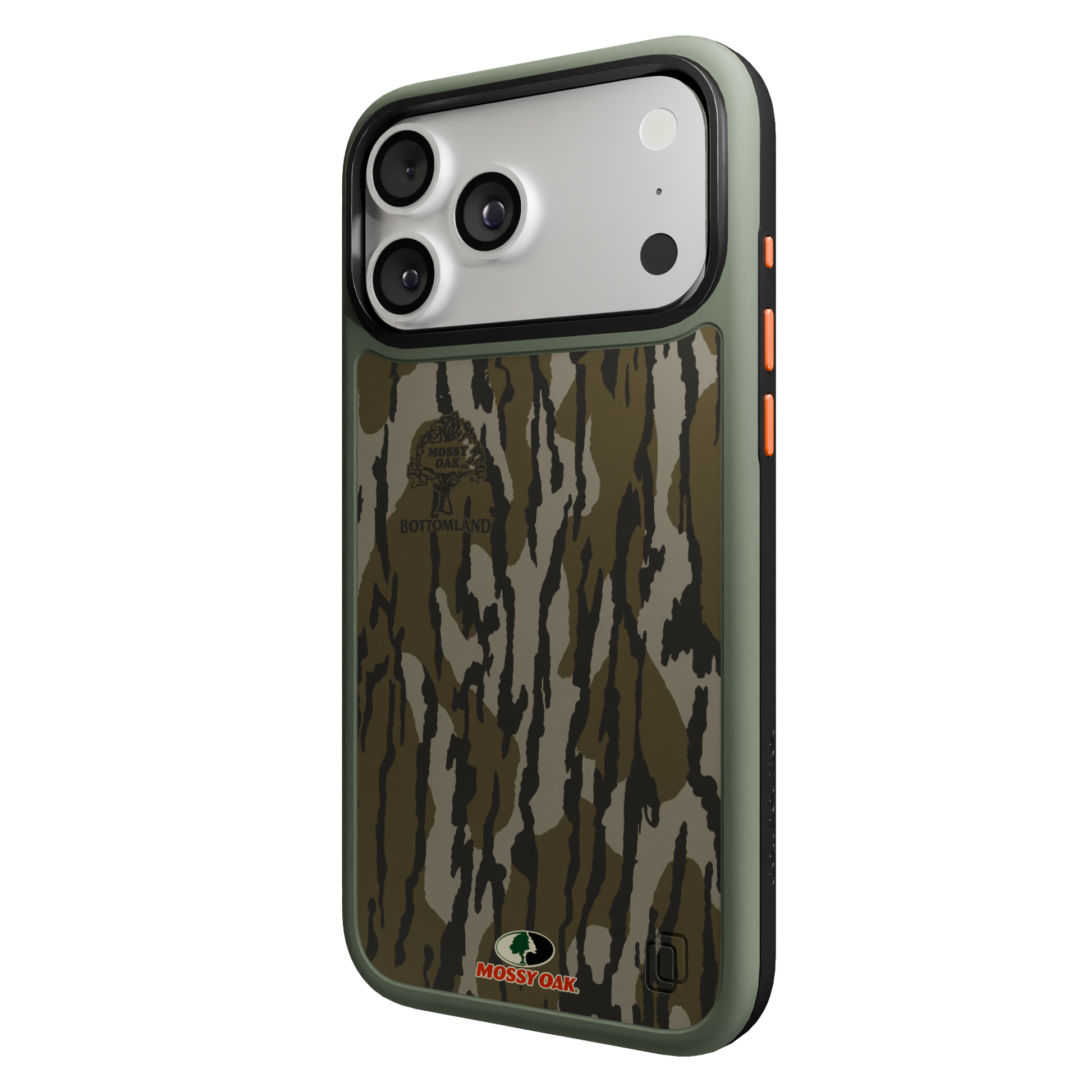 Shock-Absorbent MagSafe® Case for Apple iPhone 17 Pro Max in Mossy Oak Bottomland Camo | Fortitude Series None / None / Bottomland