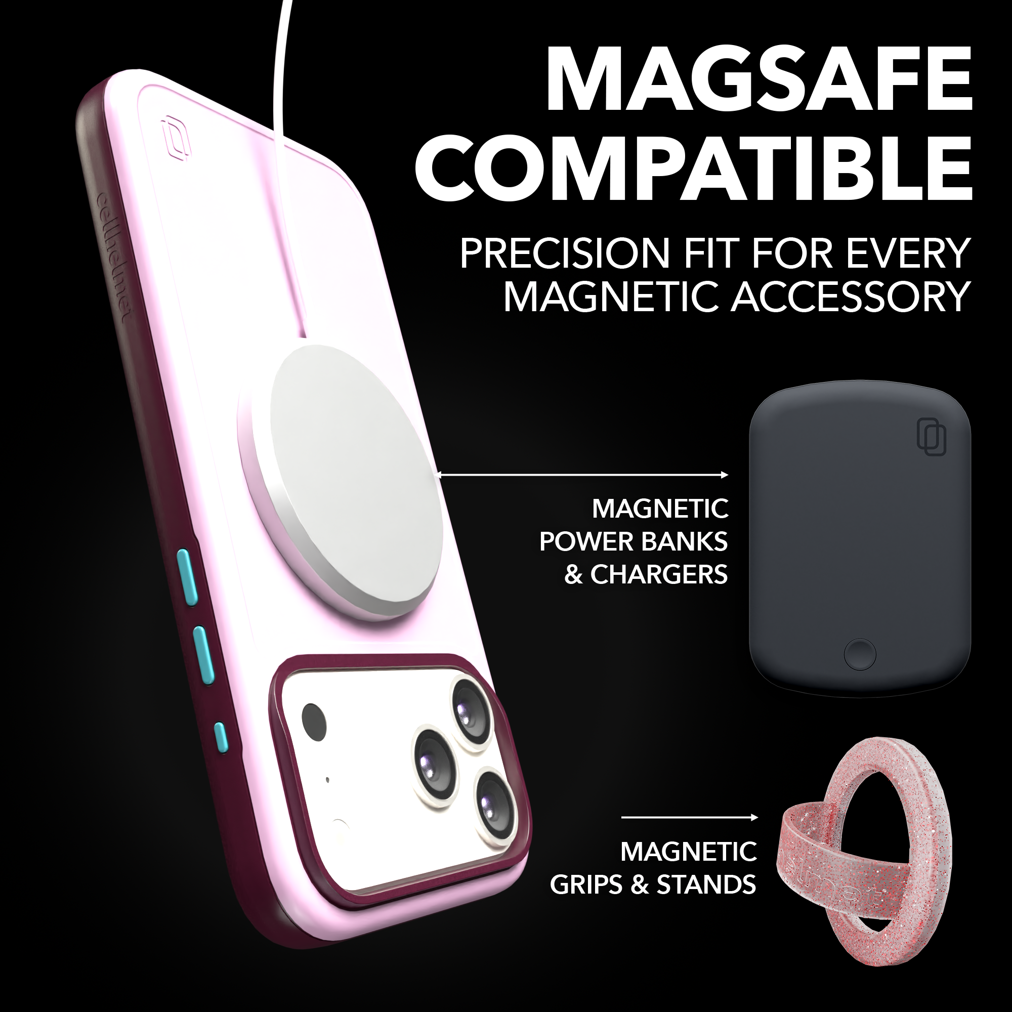 Shock-Absorbent MagSafe® Case for Apple iPhone 17 Pro Max in Rose Quartz | Fortitude Series None / None / Rose Quartz