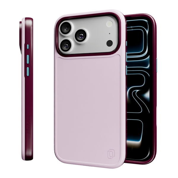 iPhone 17 Pro Max Shockproof Case, Pink & Burgundy – cellhelmet