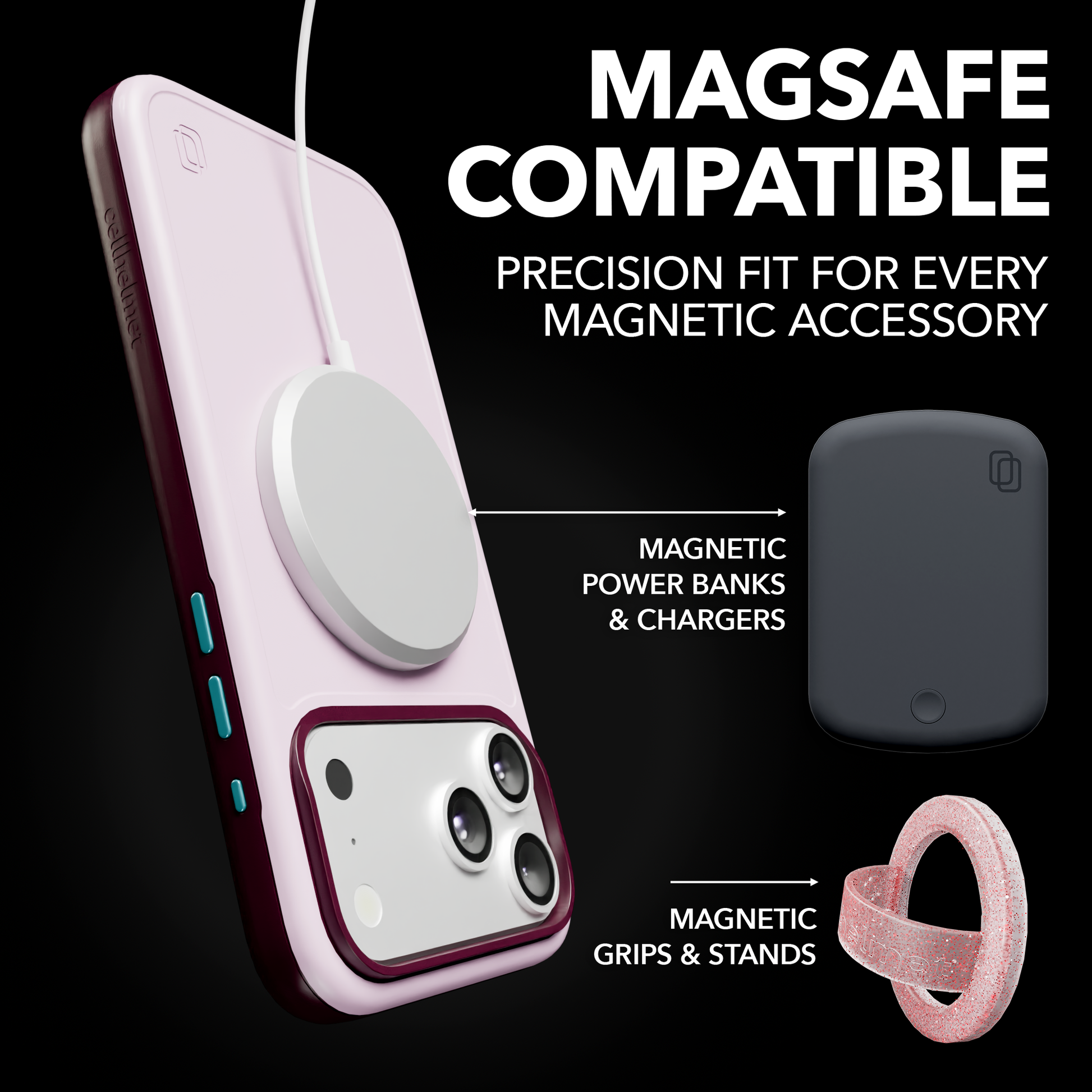 Shock-Absorbent MagSafe® Case for Apple iPhone 17 Pro Max in Rose Quartz | Fortitude Series None / None / Rose Quartz