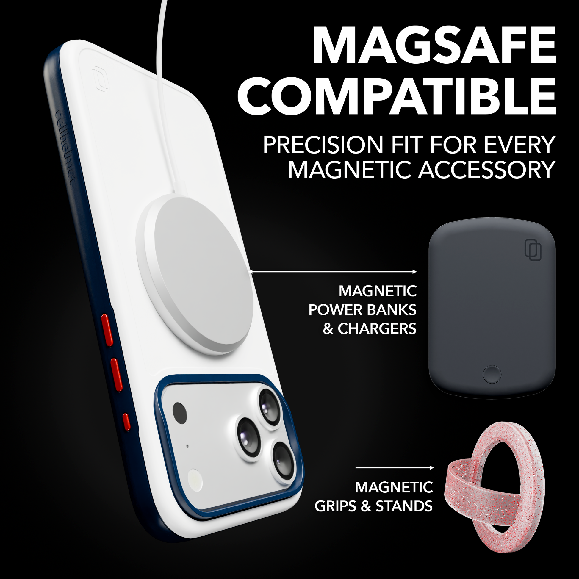 Shock-Absorbent MagSafe® Case for Apple iPhone 17 Pro Max in Red, White & Blue | Fortitude Series None / None / Americana