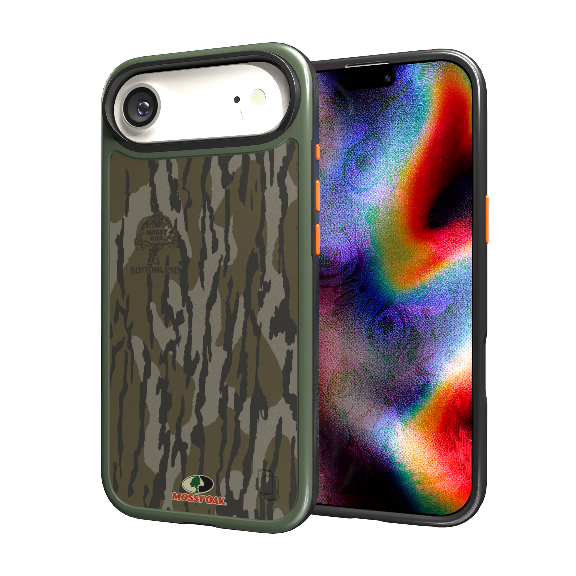 Shock-Absorbent MagSafe® Case for Apple iPhone 17 Air in Mossy Oak Bottomland Camo | Fortitude Series None / None / Bottomlands