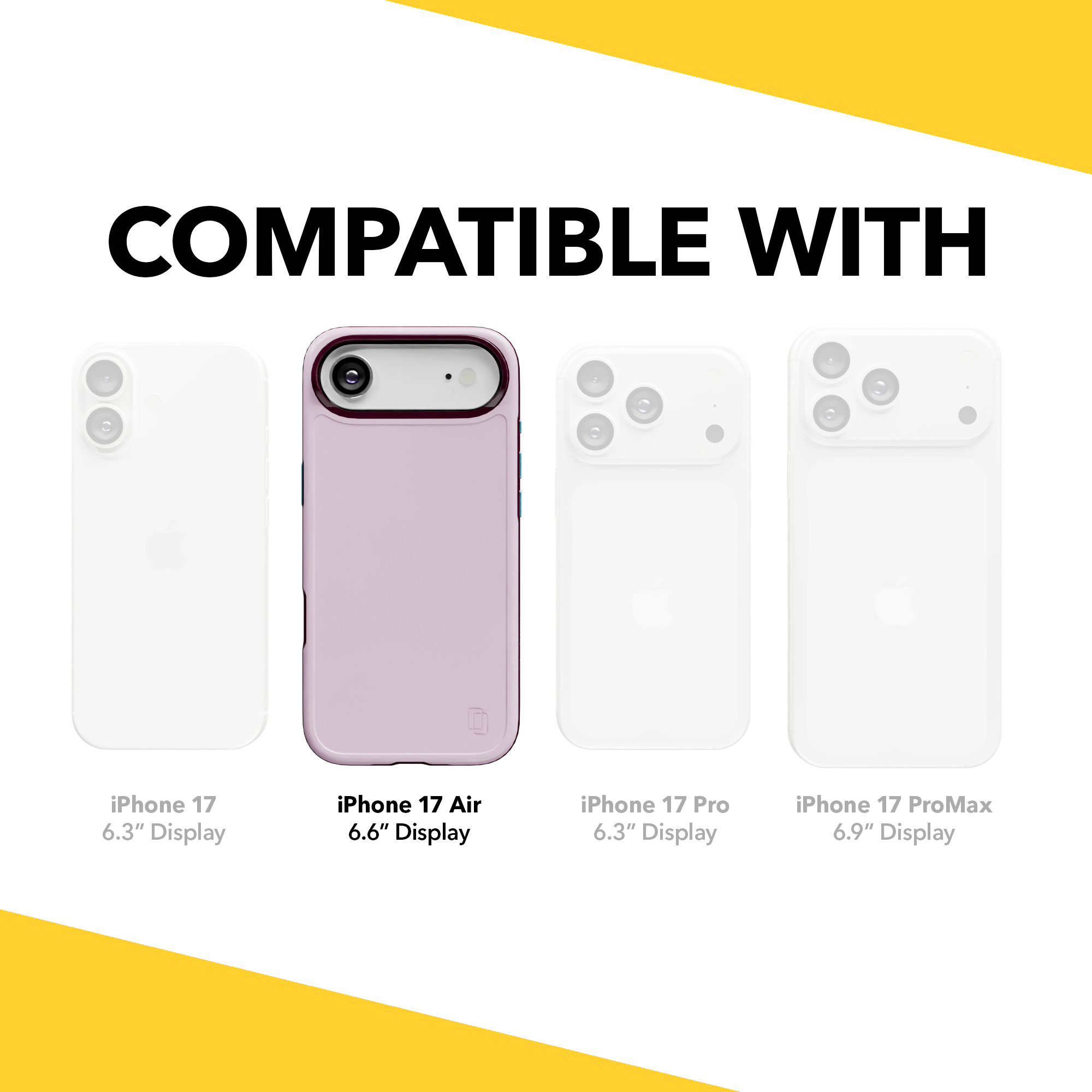 Shock-Absorbent MagSafe® Case for Apple iPhone Air in Rose Quartz | Fortitude Series None / None / Rose Quartz