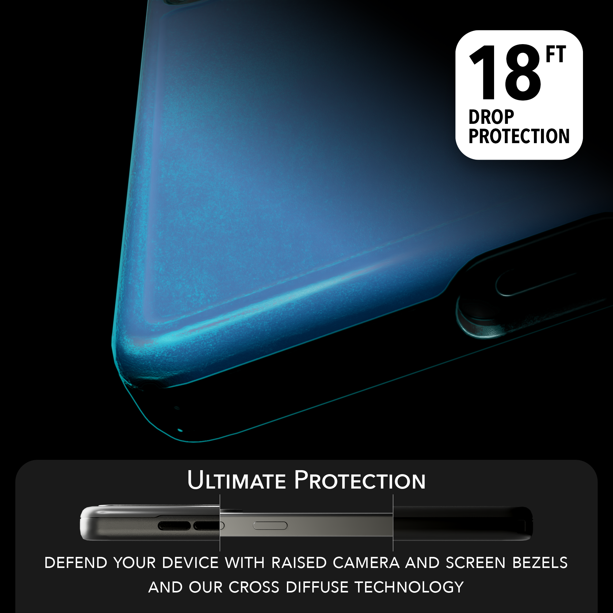 Shock-Absorbent Case for Samsung Galaxy S25 Fan Editon | Bermuda Blue | Fortitude Series Bermuda Blue