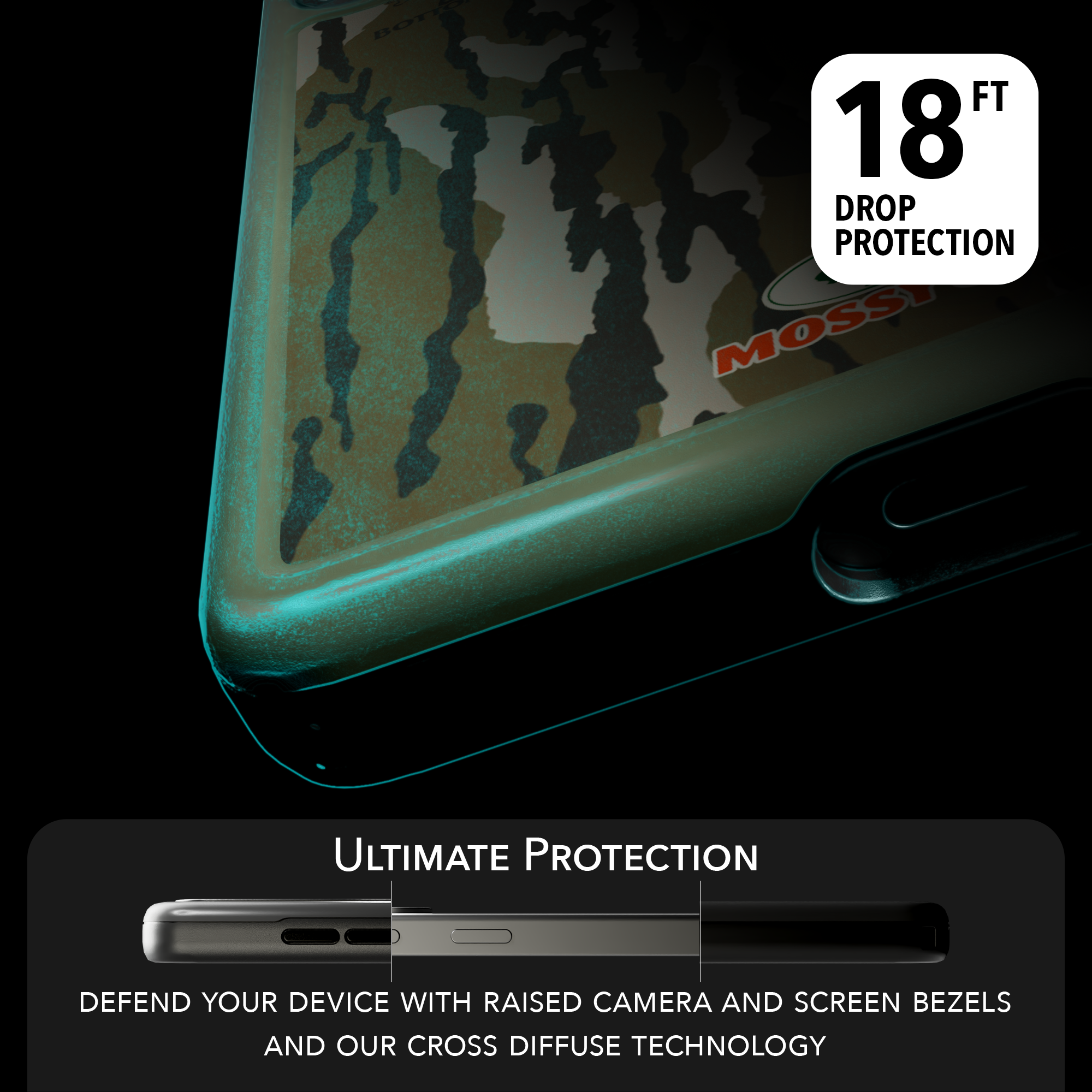 Shock-Absorbent Case for Samsung Galaxy S25 Fan Editon | Mossy Oak Bottomland | Fortitude Series Bottomland