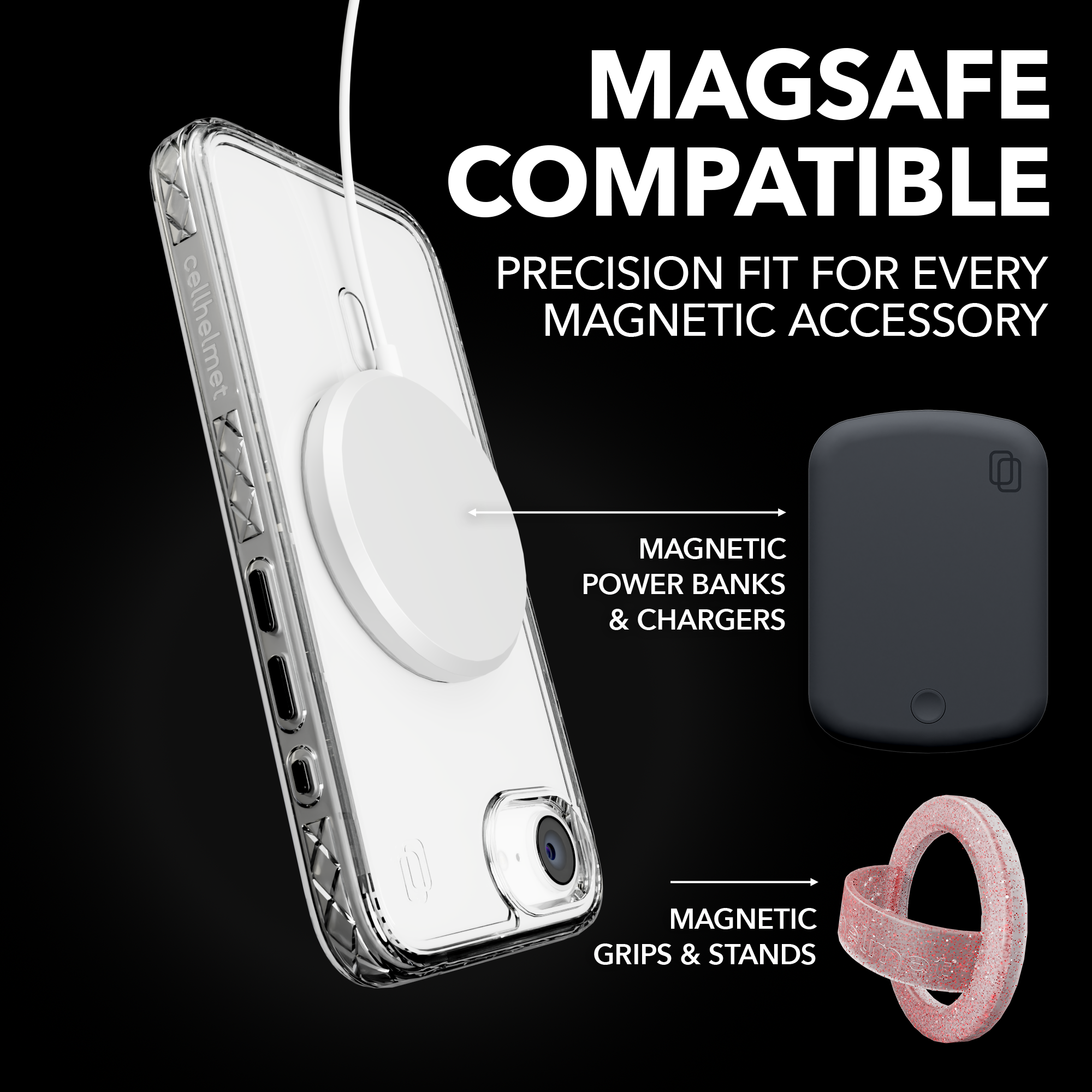 MagSafe® Case for Apple iPhone  16e | Crystal Clear | Magnitude Series