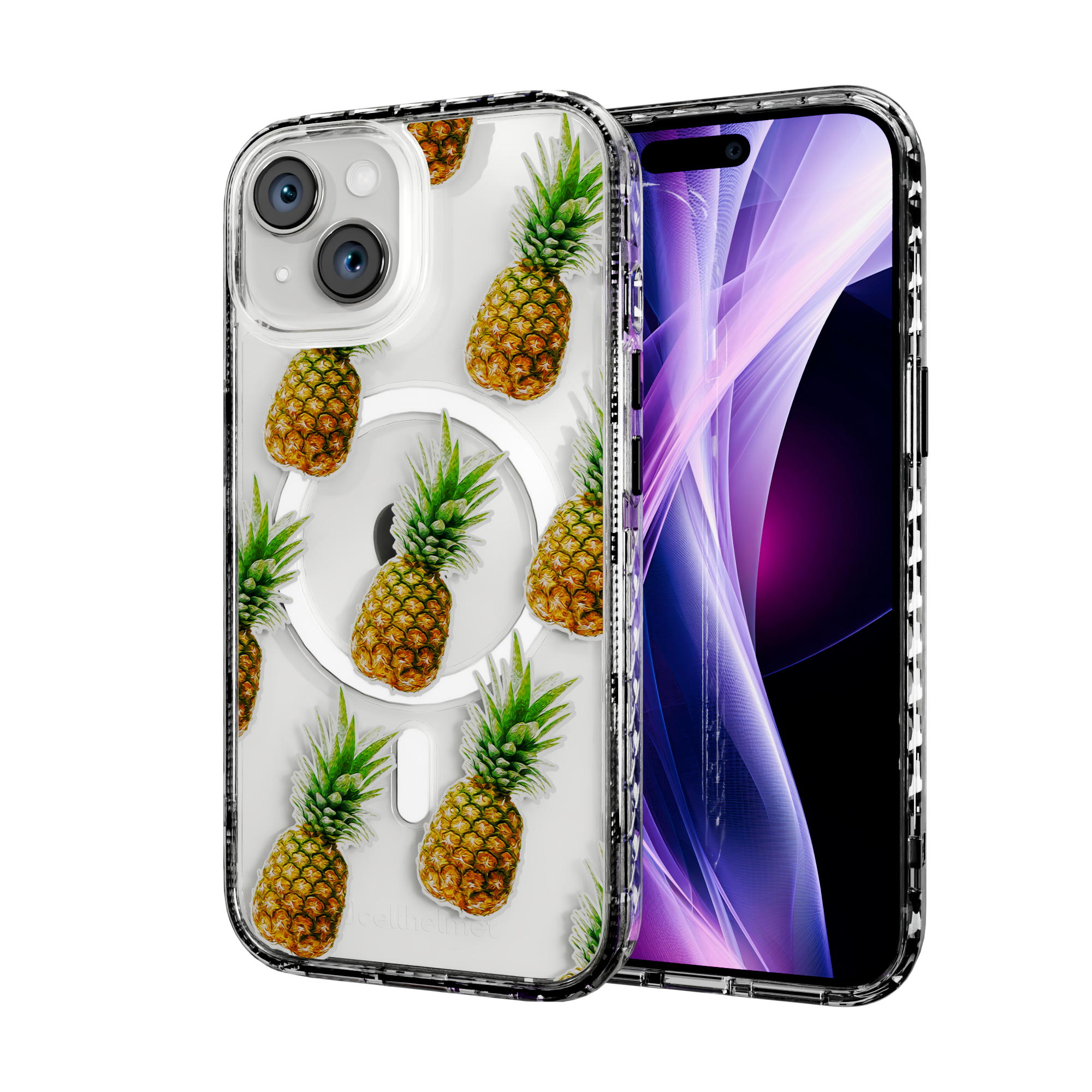 Pineapple Splash | Protective MagSafe Case | Fruits Collection for Apple iPhone 15 Series Apple iPhone 15 / Crystal Clear