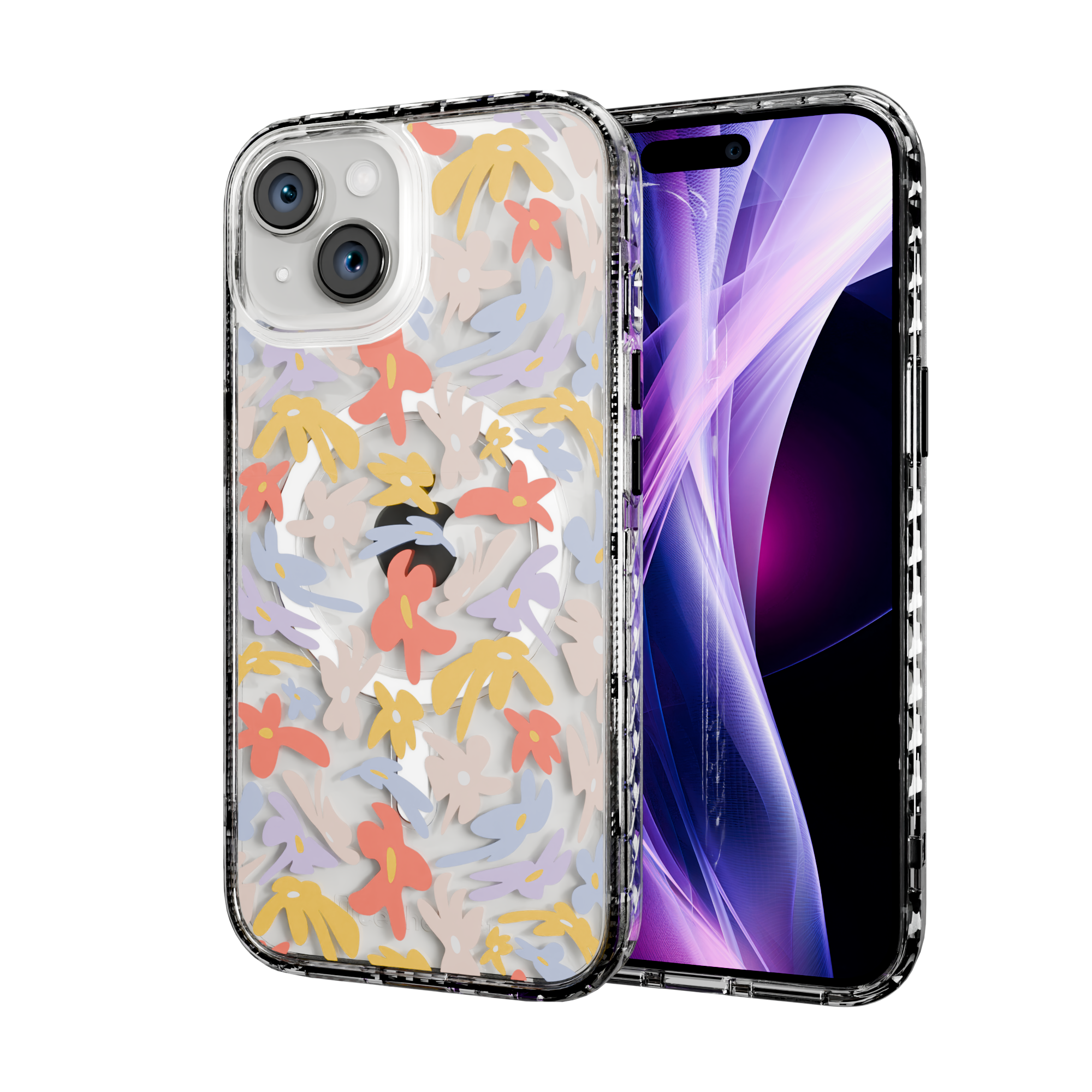 Petal Dreams | Protective MagSafe Case | Flower Series for Apple iPhone 15 Series Apple iPhone 15 / Crystal Clear