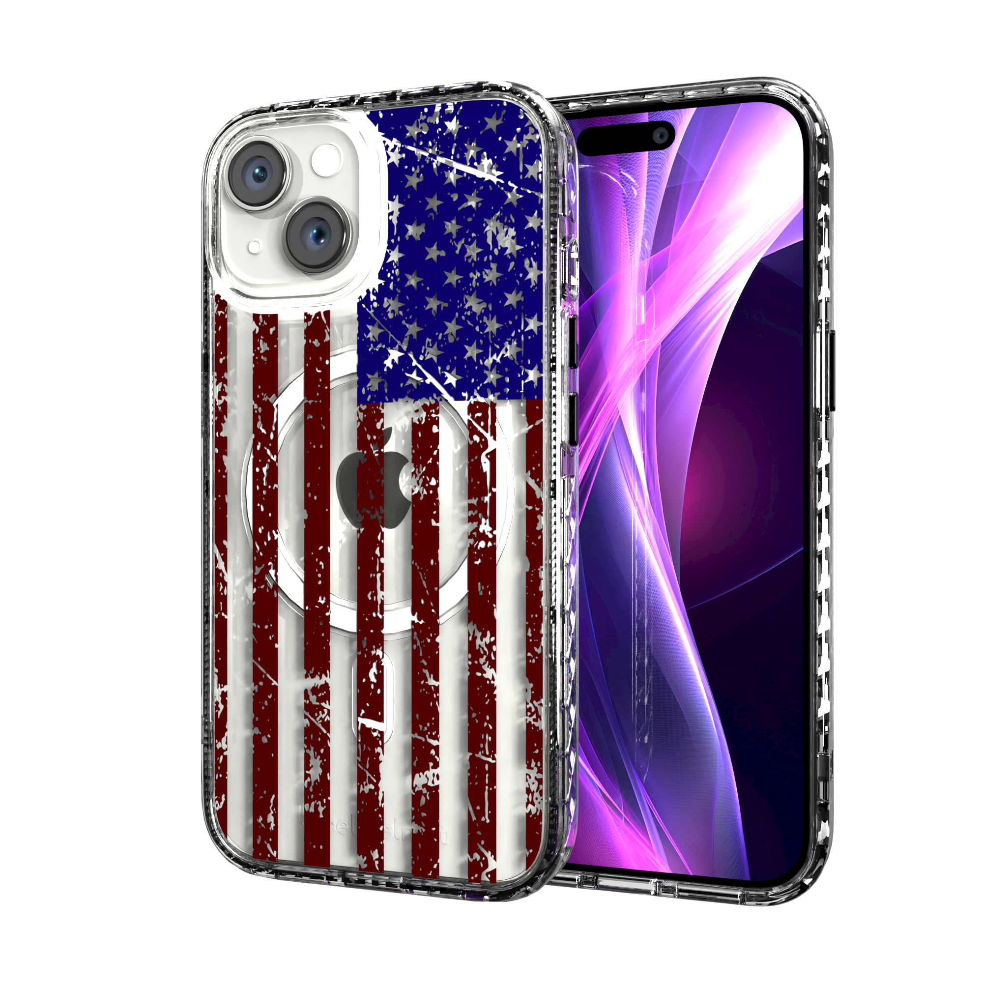 iPhone 15 Series | MagSafe ® | We the People Collection - US American Flag Case Apple iPhone 15 / Crystal Clear