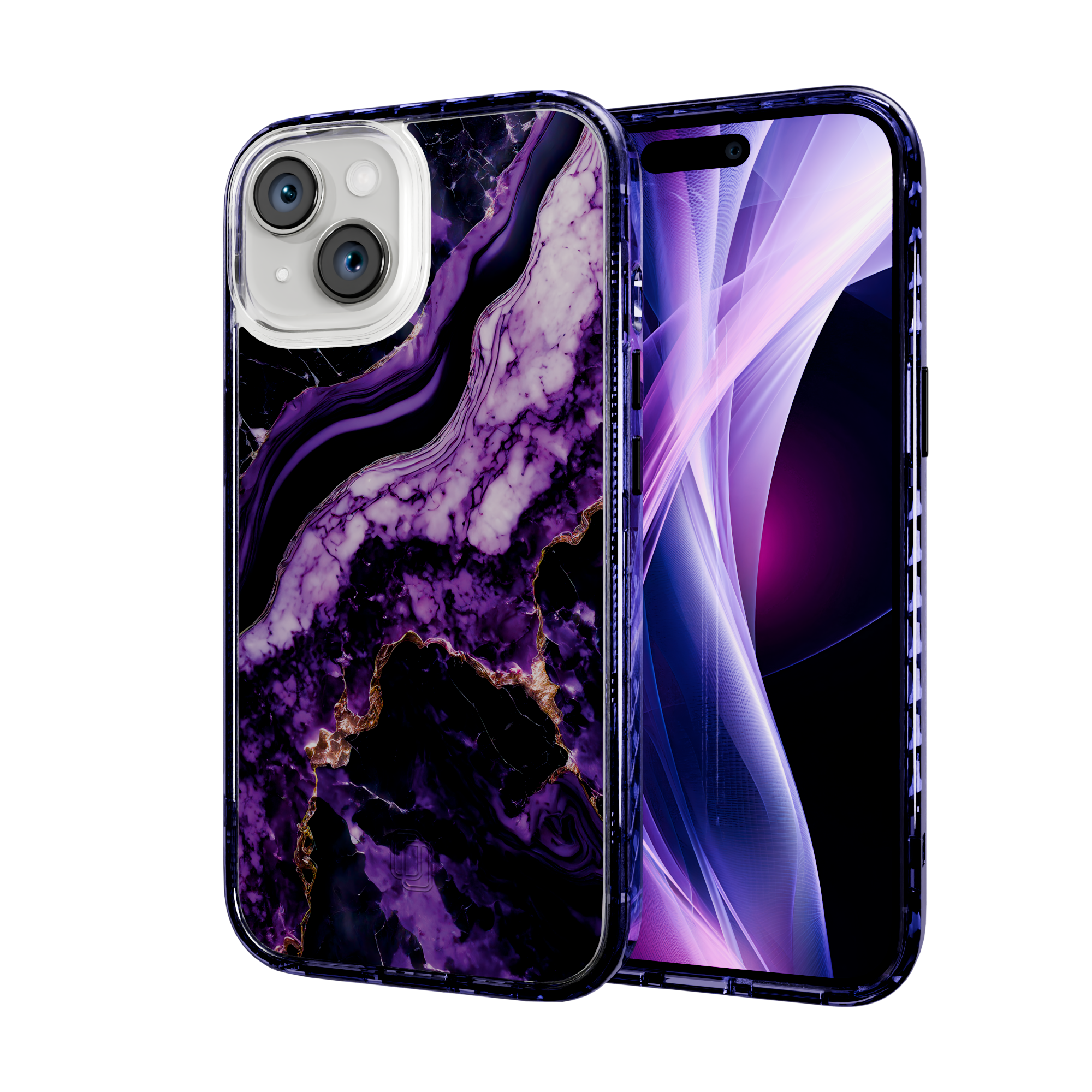 Falling Dusk | Protective MagSafe Case | Marble Stone Series for Apple iPhone 15 Series Apple iPhone 15 / Midnight Lilac