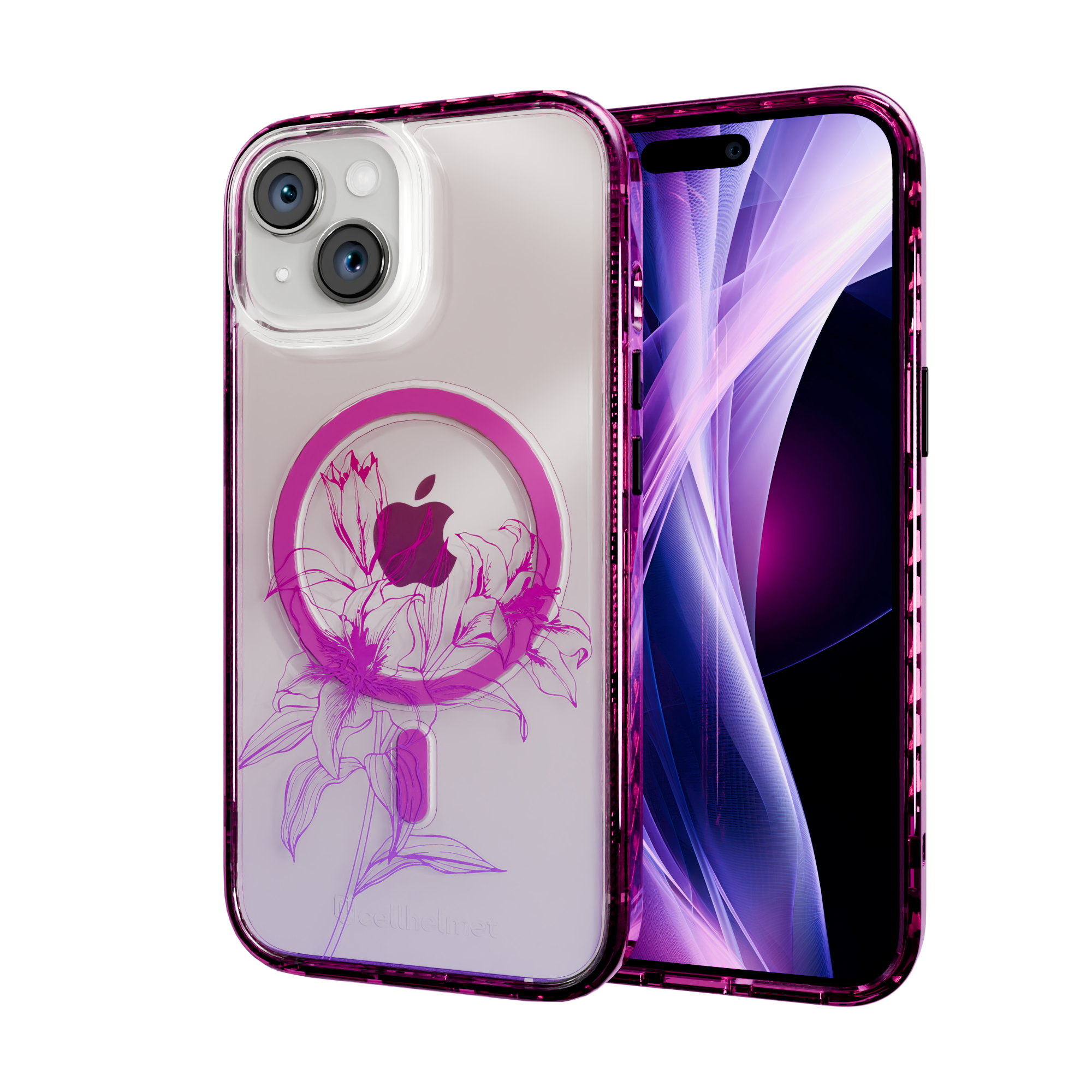 Pink Prism | Protective MagSafe Case | Ombre Bouquet Collection for Apple iPhone 15 Series Apple iPhone 15 / Vivid Magenta