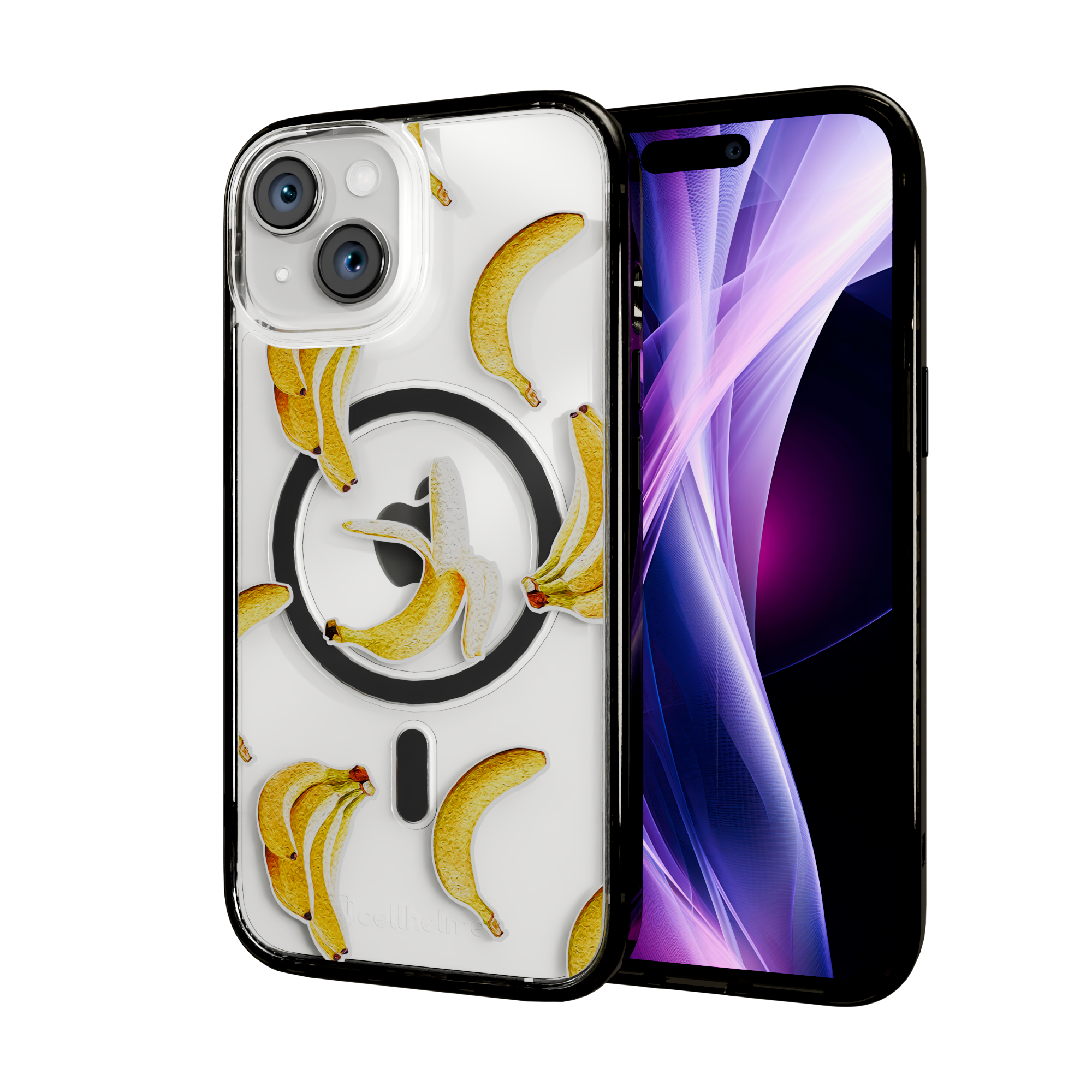 Banana Breeze | Protective MagSafe Case | Fruits Collection for Apple iPhone 15 Series Apple iPhone 15 / Onyx Black