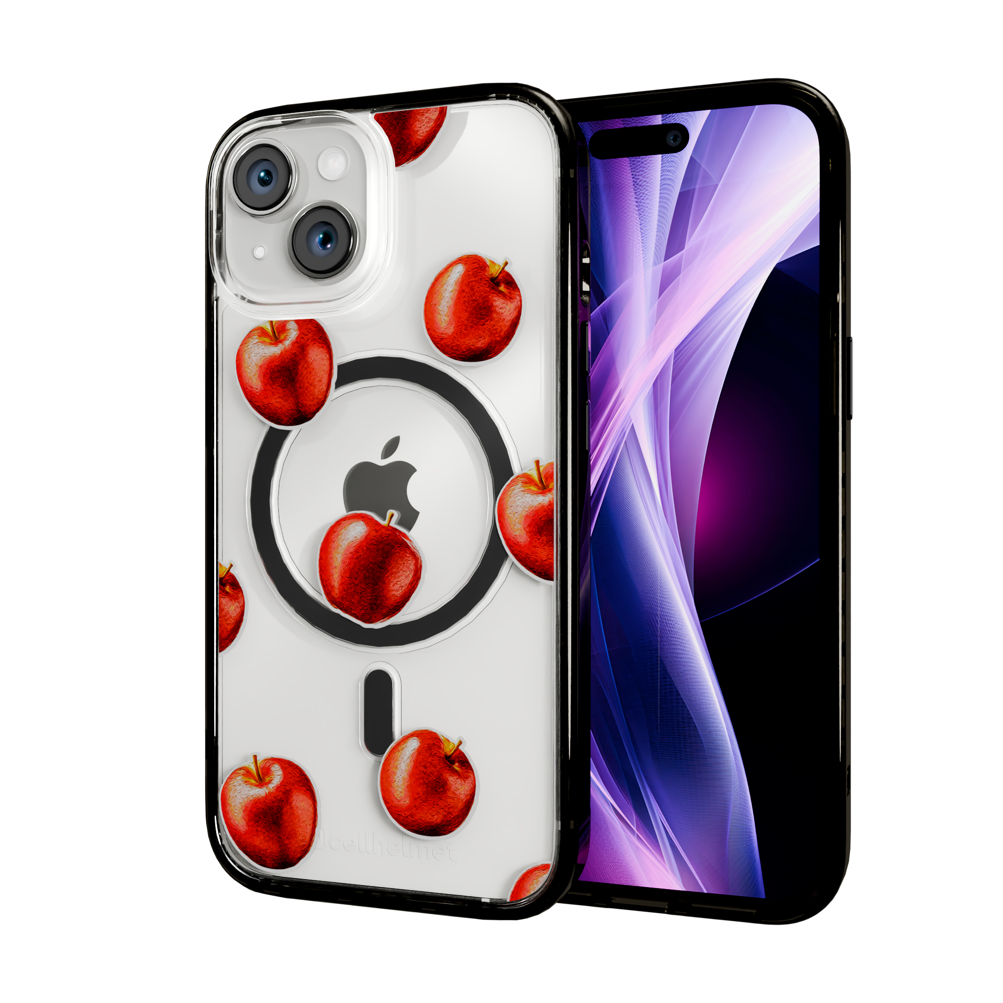 Crisp Apple | Protective MagSafe Case | Fruits Collection for Apple iPhone 15 Series Apple iPhone 15 / Onyx Black