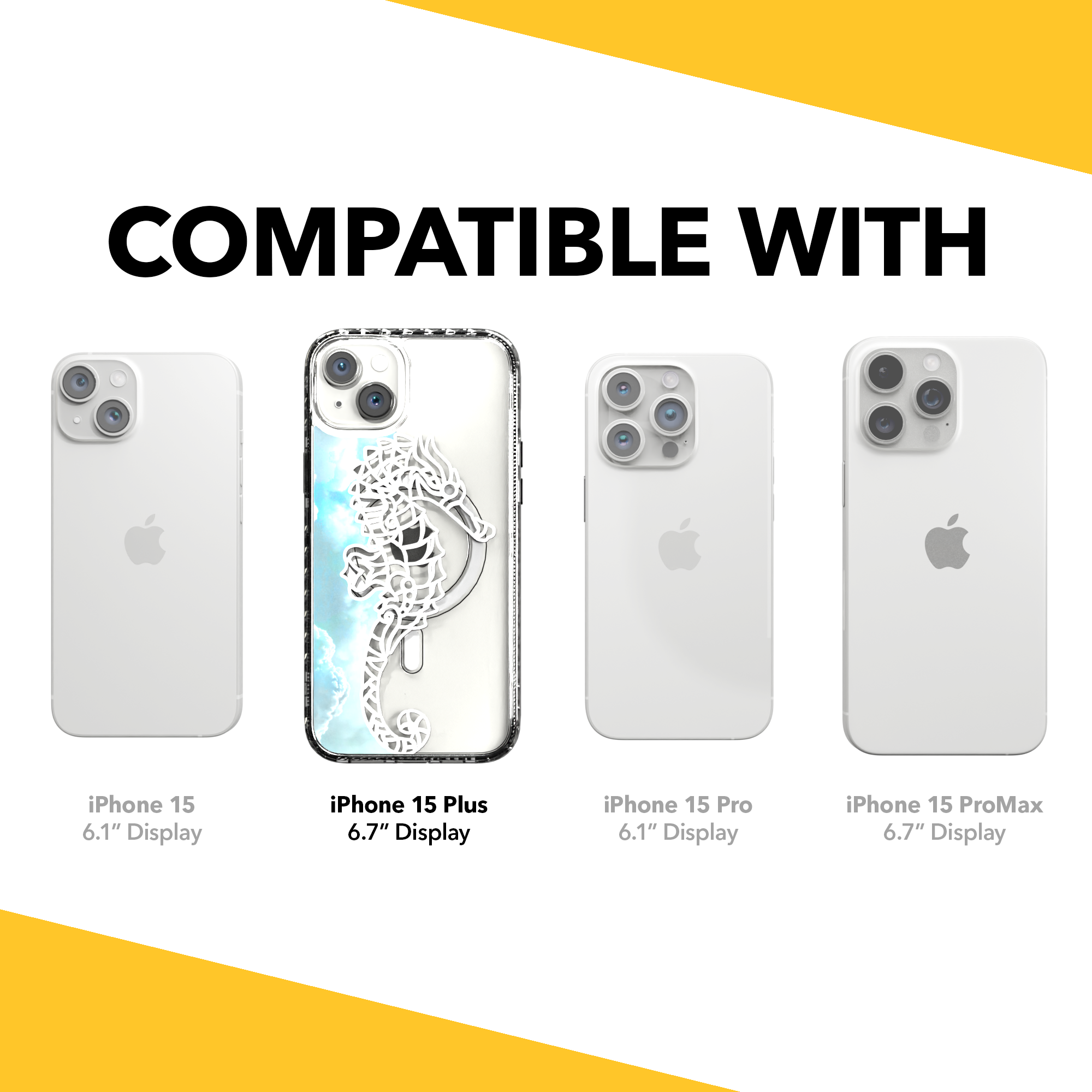 iPhone 15 Series | MagSafe ® | Coastal Collection - Blue Ocean Case Apple iPhone 15 Plus / Crystal Clear