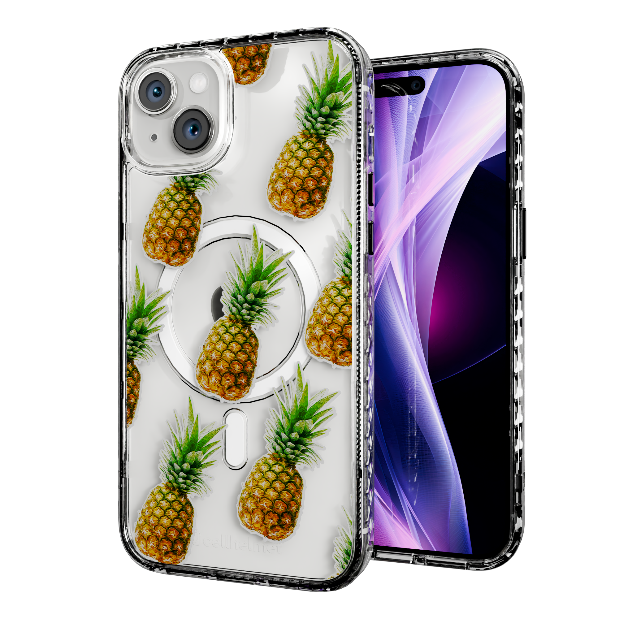 Pineapple Splash | Protective MagSafe Case | Fruits Collection for Apple iPhone 15 Series Apple iPhone 15 Plus / Crystal Clear