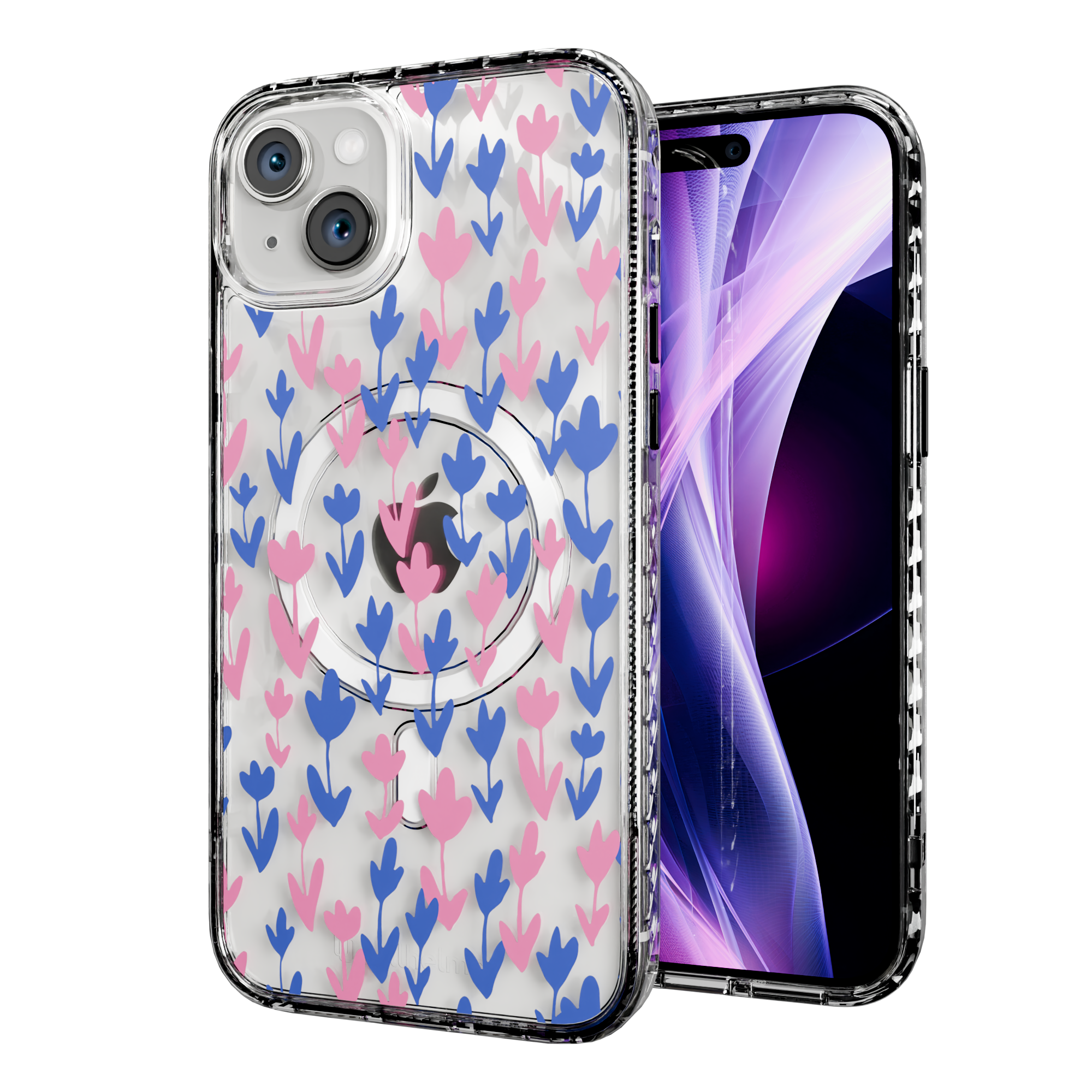 Pastel Bloom | Protective MagSafe Case | Flower Series for Apple iPhone 15 Series Apple iPhone 15 Plus / Crystal Clear