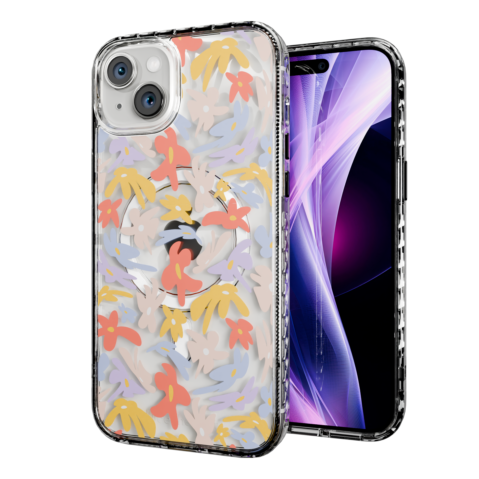 Petal Dreams | Protective MagSafe Case | Flower Series for Apple iPhone 15 Series Apple iPhone 15 Plus / Crystal Clear