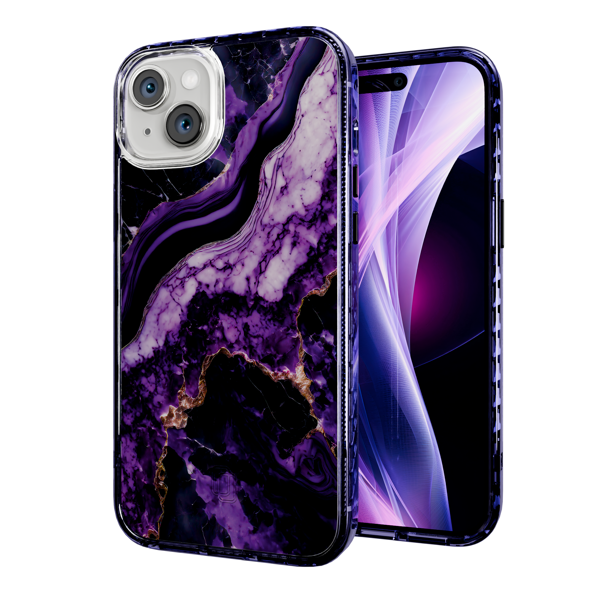 Falling Dusk | Protective MagSafe Case | Marble Stone Series for Apple iPhone 15 Series Apple iPhone 15 Plus / Midnight Lilac