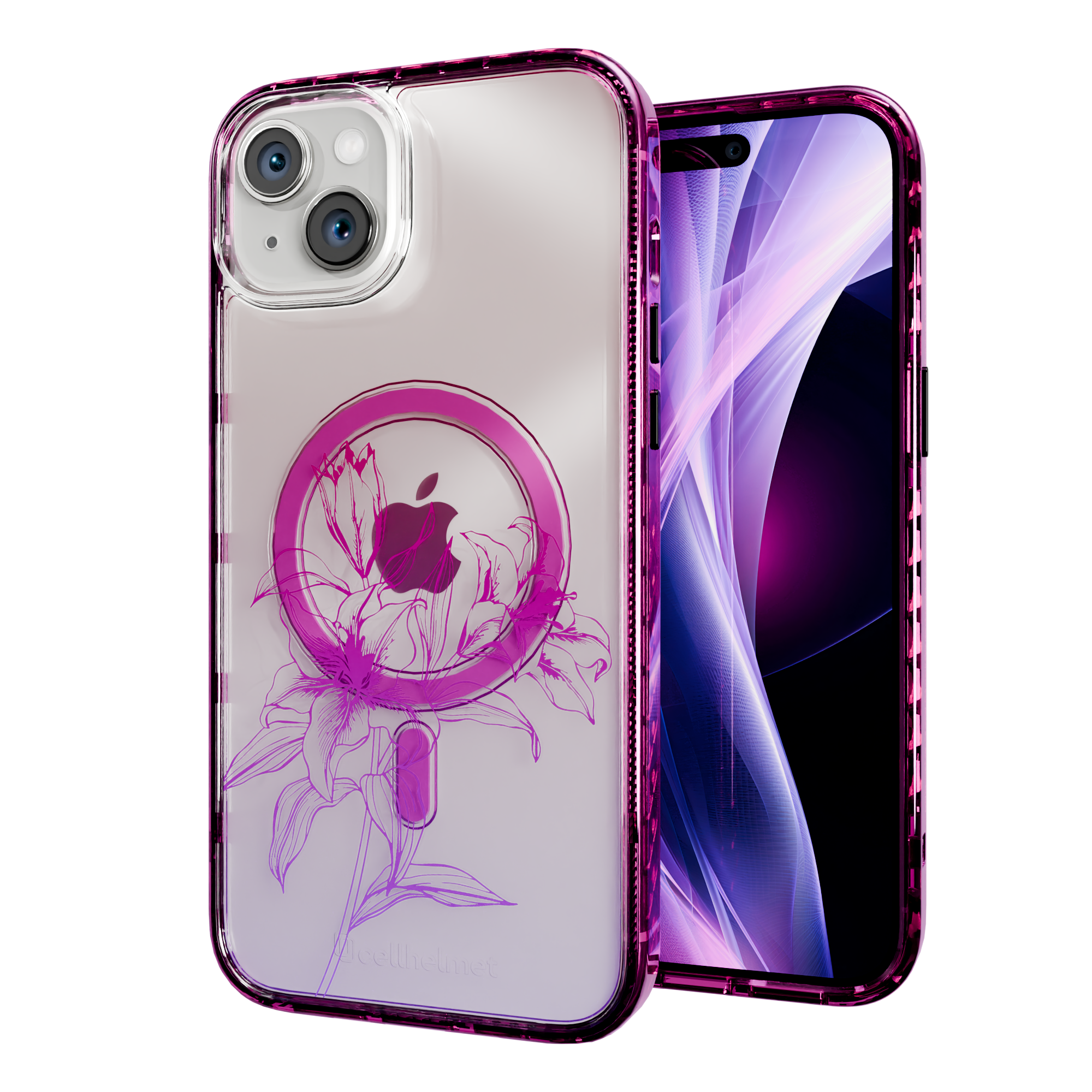 Pink Prism | Protective MagSafe Case | Ombre Bouquet Collection for Apple iPhone 15 Series Apple iPhone 15 Plus / Vivid Magenta