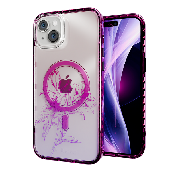Pink Prism | Pink Floral Ombre MagSafe Case | Apple iPhone 15 Series