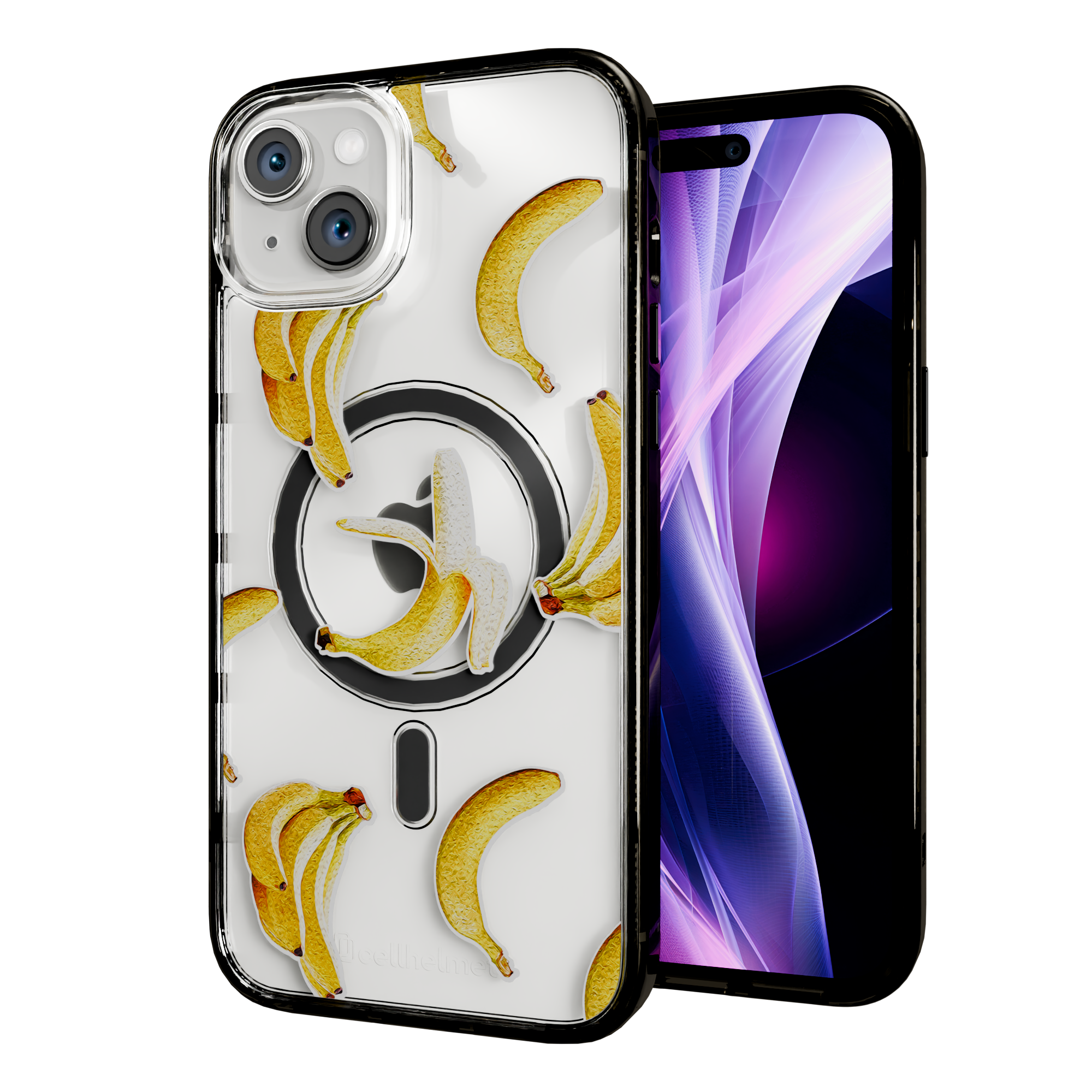 Banana Breeze | Protective MagSafe Case | Fruits Collection for Apple iPhone 15 Series Apple iPhone 15 Plus / Onyx Black