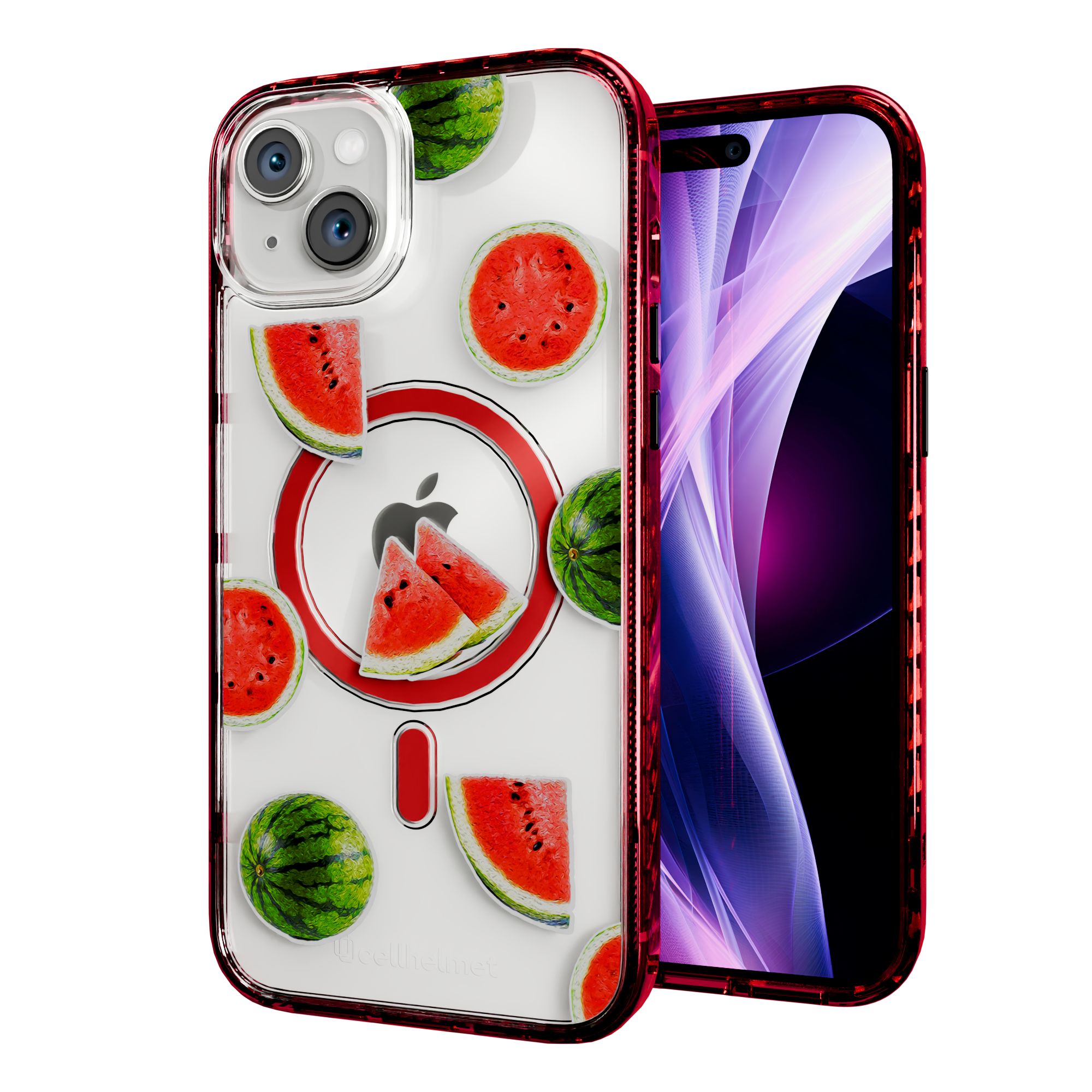 Watermelon Burst | Protective MagSafe Case | Fruits Collection for Apple iPhone 15 Series Apple iPhone 15 Plus / Scarlet Red
