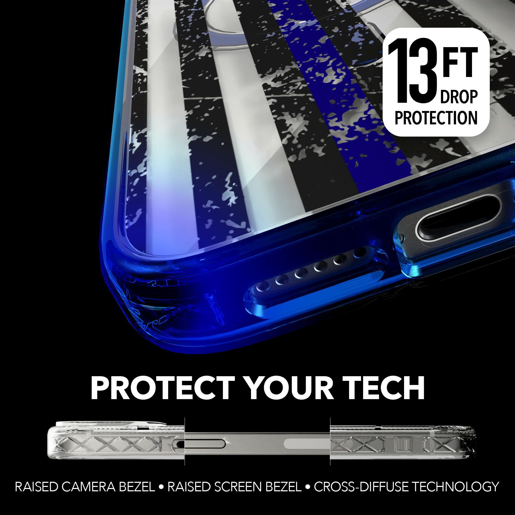 iPhone 15 Series | MagSafe ® | We the People Collection - USA American Blue Flag Apple iPhone 15 Pro Max / Bermuda Blue