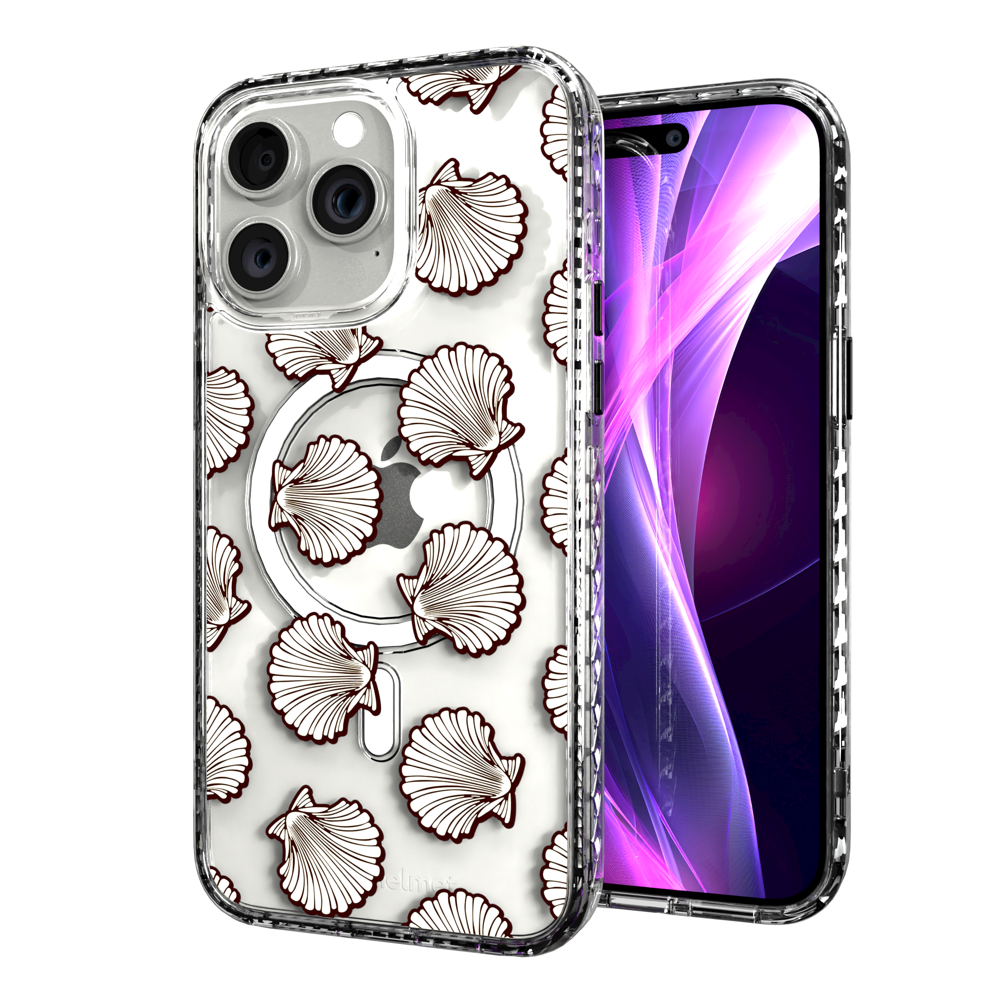 iPhone 15 Series | MagSafe ® | Coastal Collection - Ocean Seashell Case Apple iPhone 15 Pro Max / Crystal Clear