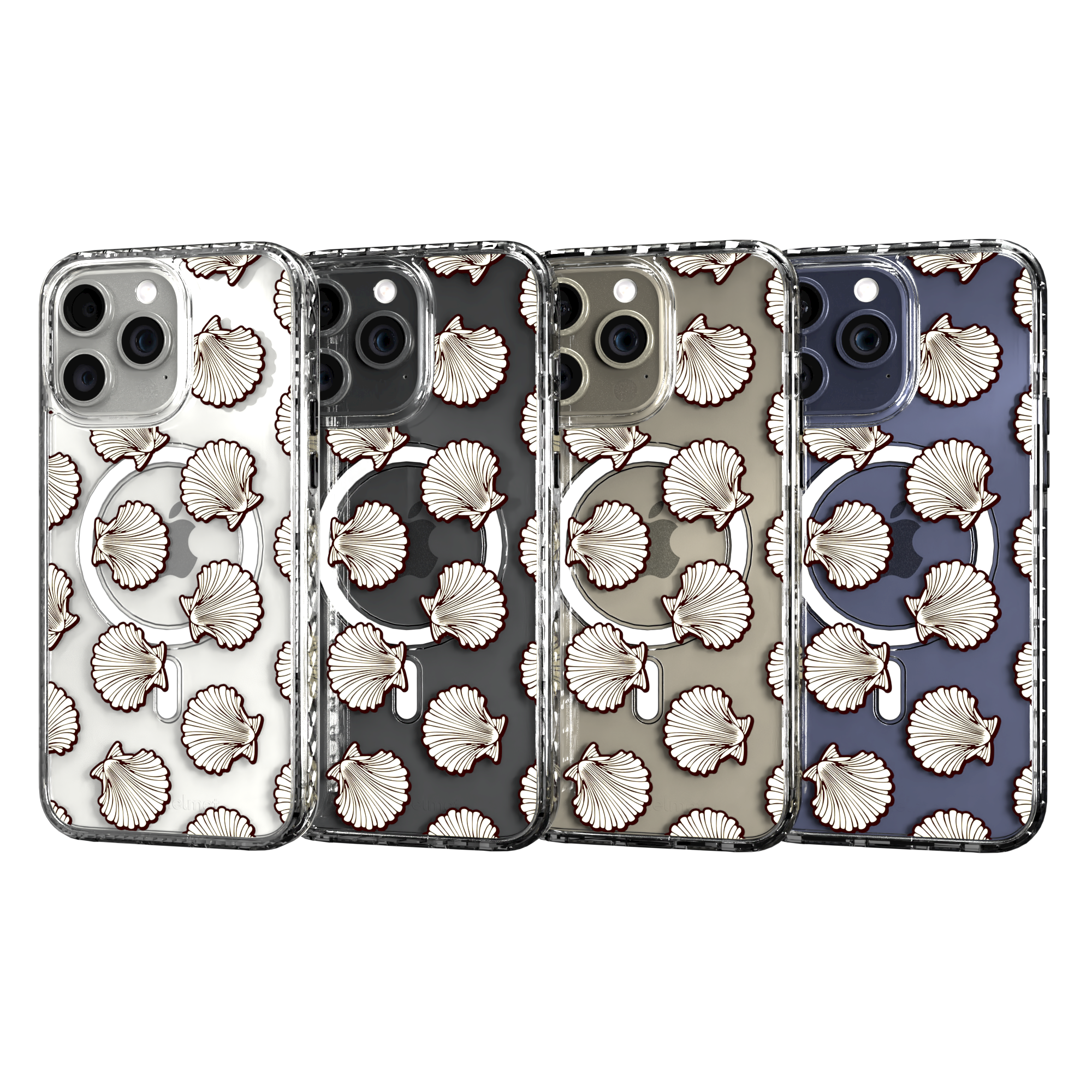 iPhone 15 Series | MagSafe ® | Coastal Collection - Ocean Seashell Case Apple iPhone 15 Pro Max / Crystal Clear