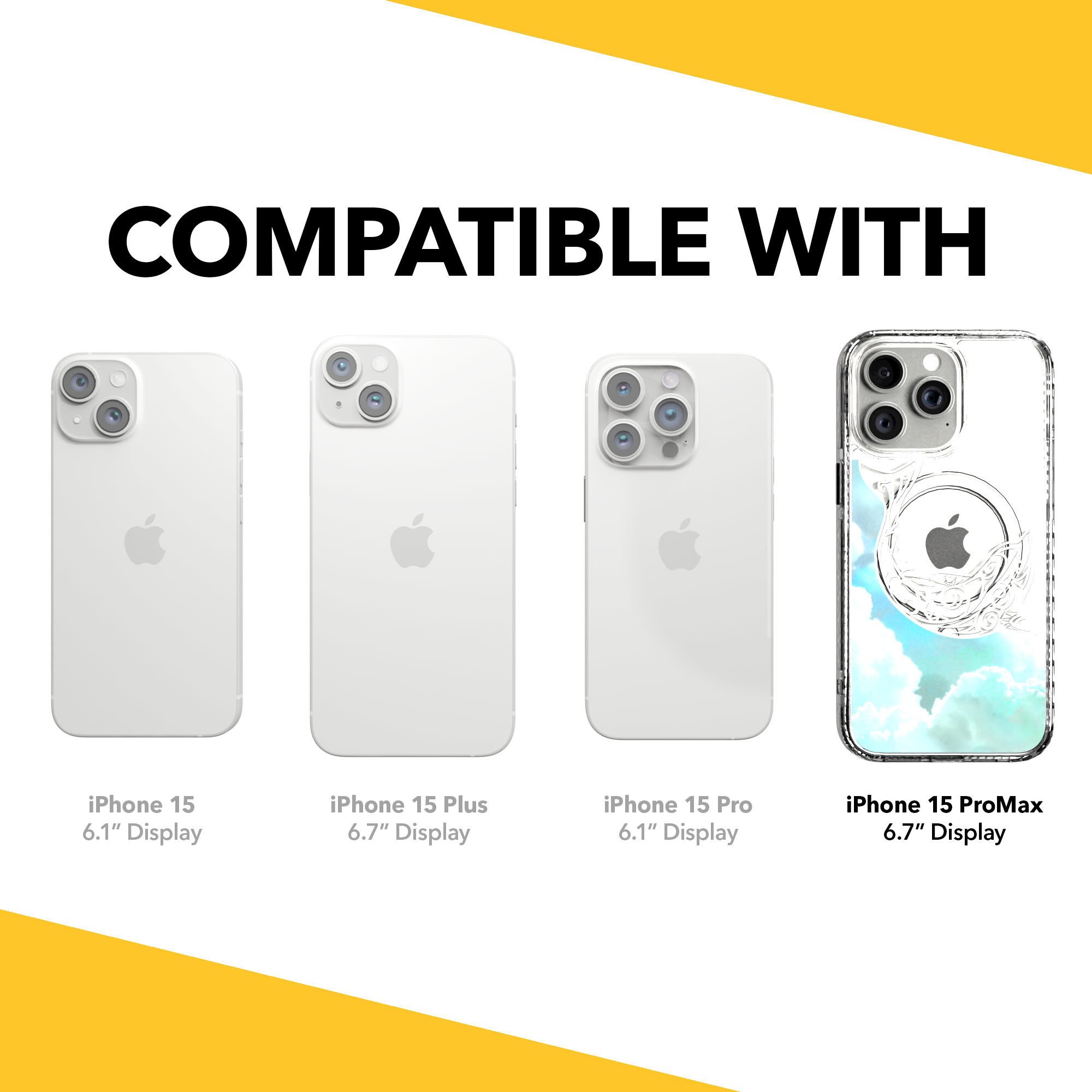 iPhone 15 Series | MagSafe ® | Coastal Collection - Light Blue Whale Case Apple iPhone 15 Pro Max / Crystal Clear