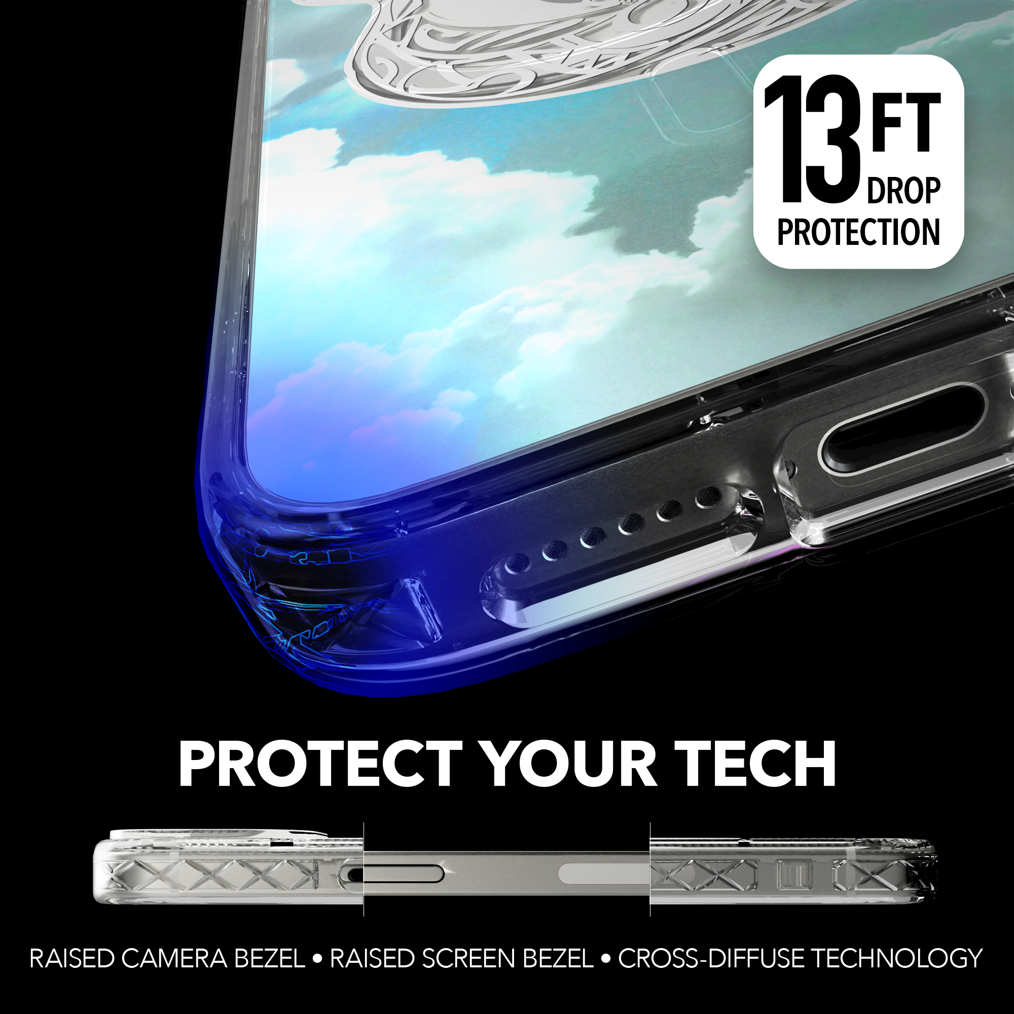 iPhone 15 Series | MagSafe ® | Coastal Collection - Light Blue Whale Case Apple iPhone 15 Pro Max / Crystal Clear