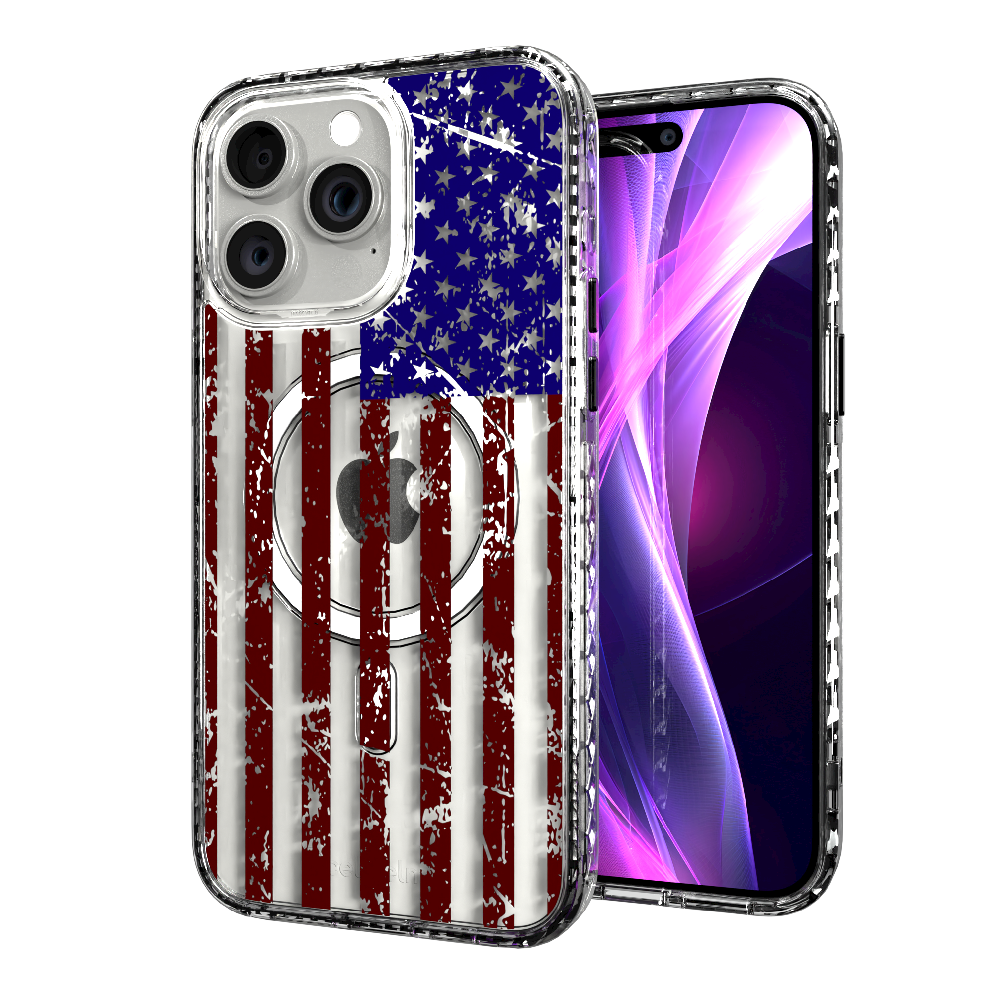 iPhone 15 Series | MagSafe ® | We the People Collection - US American Flag Case Apple iPhone 15 Pro Max / Crystal Clear