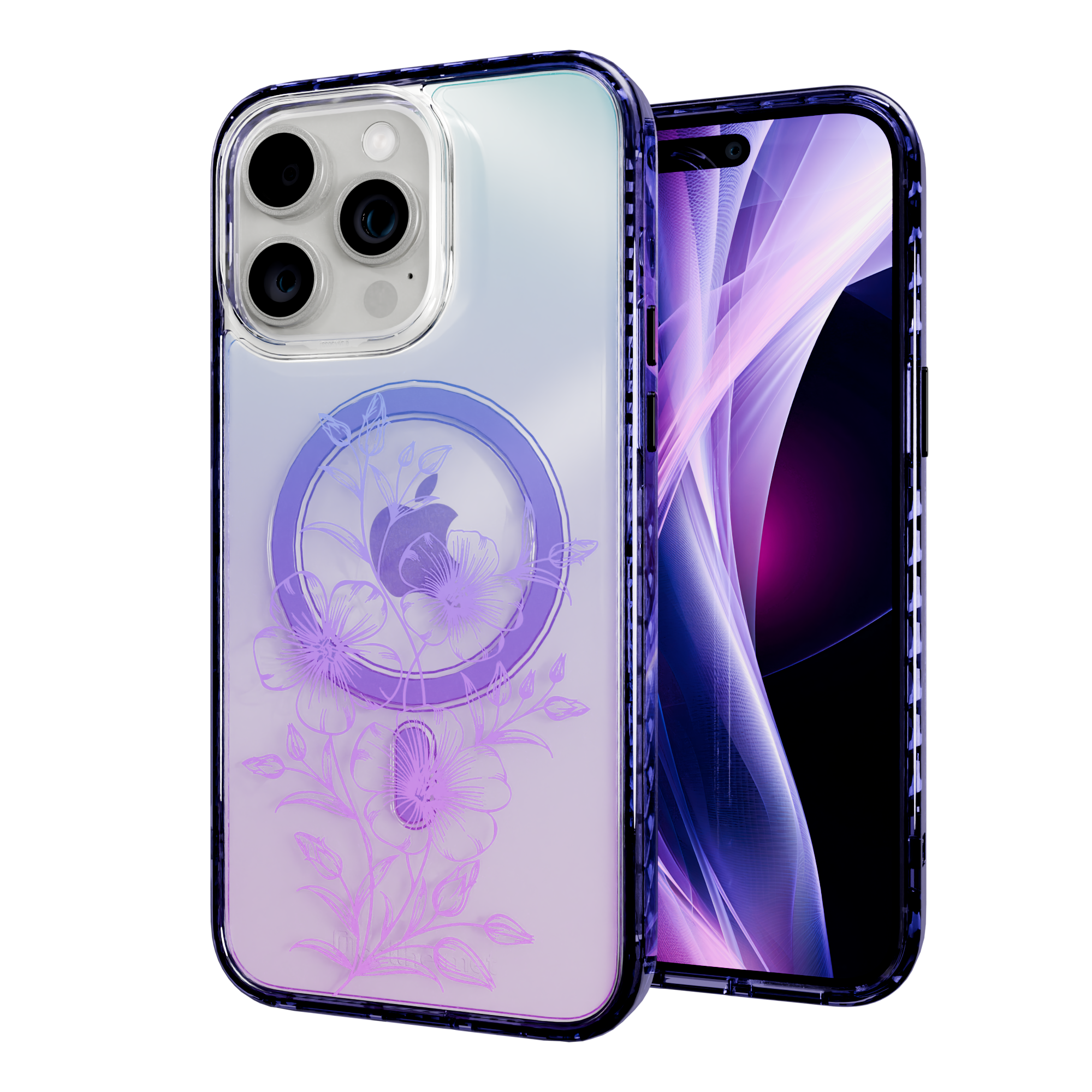 Lilac Haze | Protective MagSafe Case | Ombre Bouquet Collection for Apple iPhone 15 Series Apple iPhone 15 Pro Max / Midnight Lilac