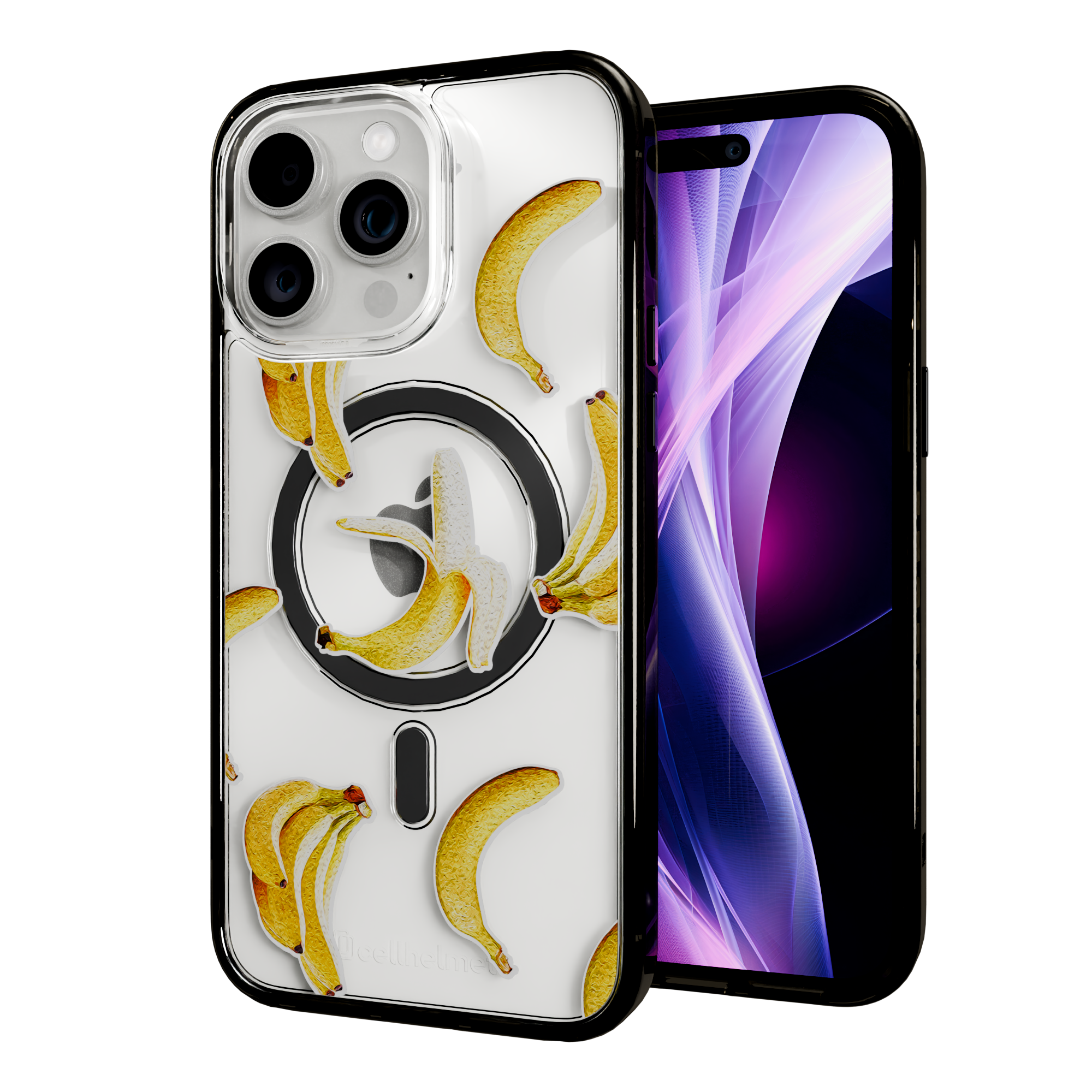 Banana Breeze | Protective MagSafe Case | Fruits Collection for Apple iPhone 15 Series Apple iPhone 15 Pro Max / Onyx Black