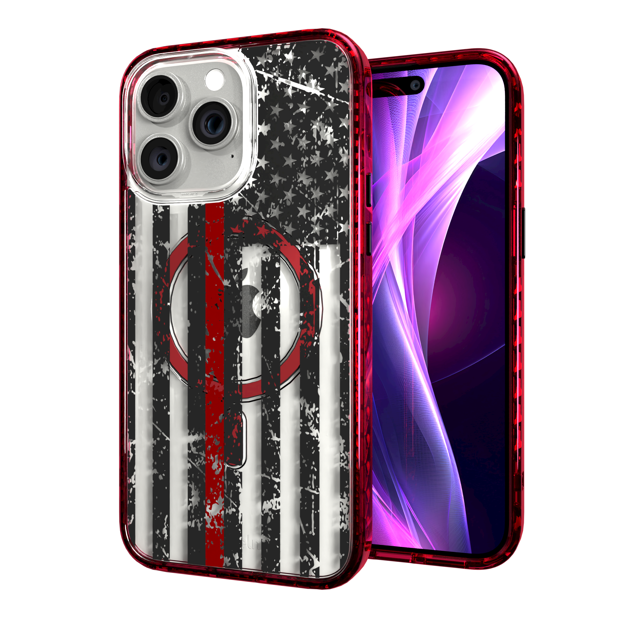 iPhone 15 Series | MagSafe ® | We the People Collection - USA American Red Flag Apple iPhone 15 Pro Max / Scarlet Red