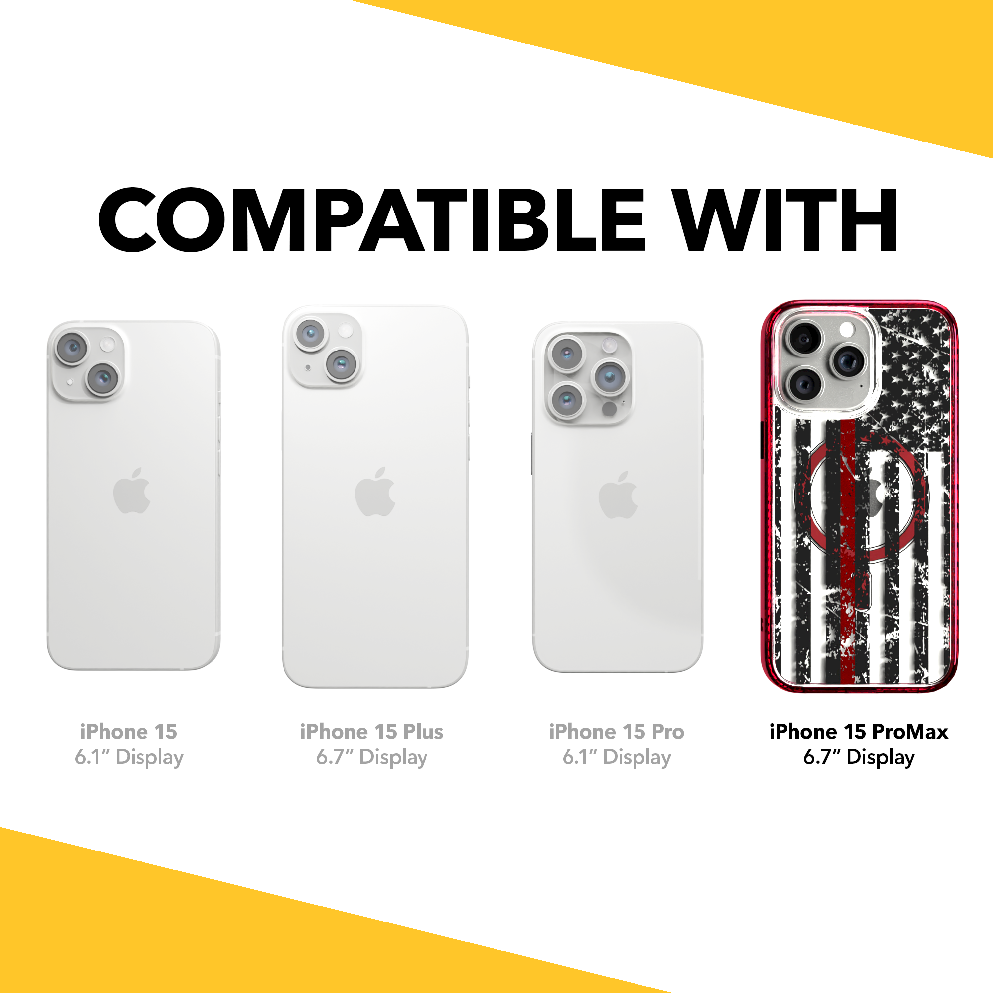 iPhone 15 Series | MagSafe ® | We the People Collection - USA American Red Flag Apple iPhone 15 Pro Max / Scarlet Red