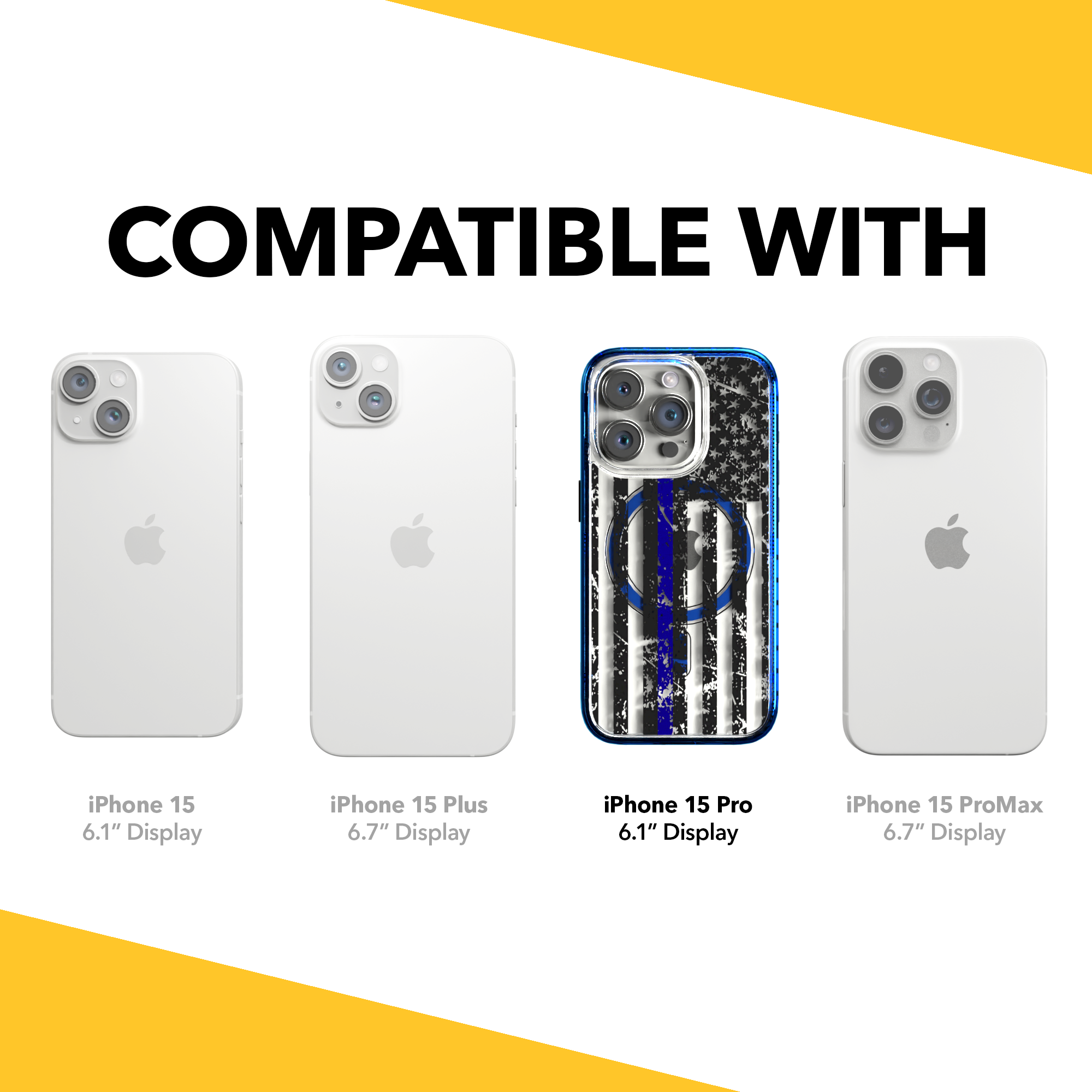 iPhone 15 Series | MagSafe ® | We the People Collection - USA American Blue Flag Apple iPhone 15 Pro / Bermuda Blue