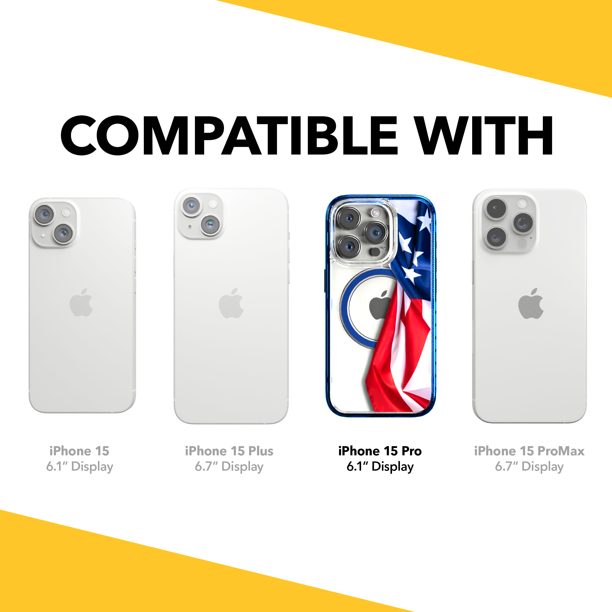Resilient Spirit | We The People Series | Custom MagSafe Case Design for Apple iPhone 15 Series Apple iPhone 15 Pro / Bermuda Blue