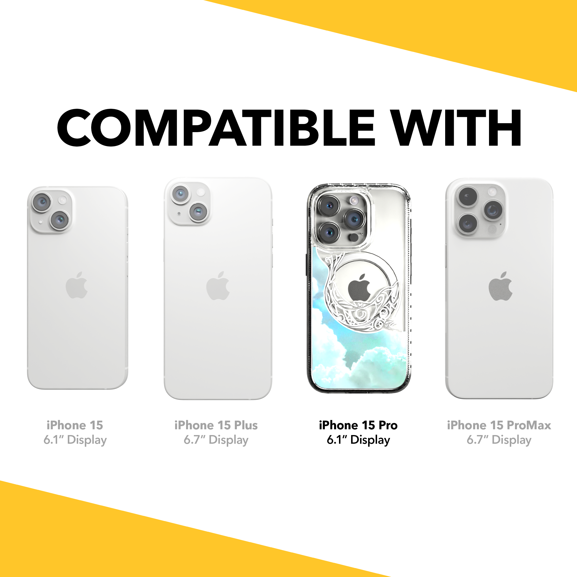 iPhone 15 Series | MagSafe ® | Coastal Collection - Light Blue Whale Case Apple iPhone 15 Pro / Crystal Clear