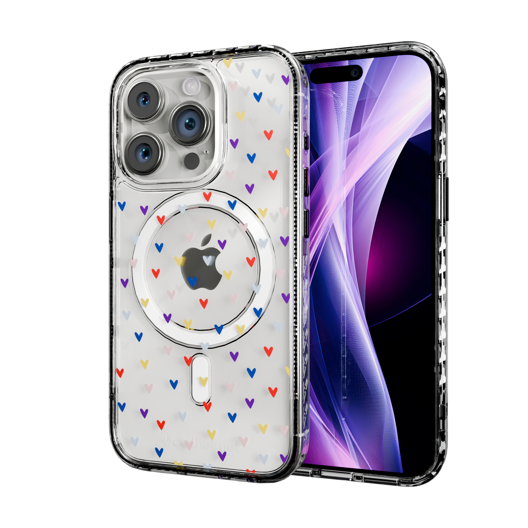 Adoring Amore | Protective MagSafe Case | Heart Series for Apple iPhone 15 Series Apple iPhone 15 Pro / Crystal Clear