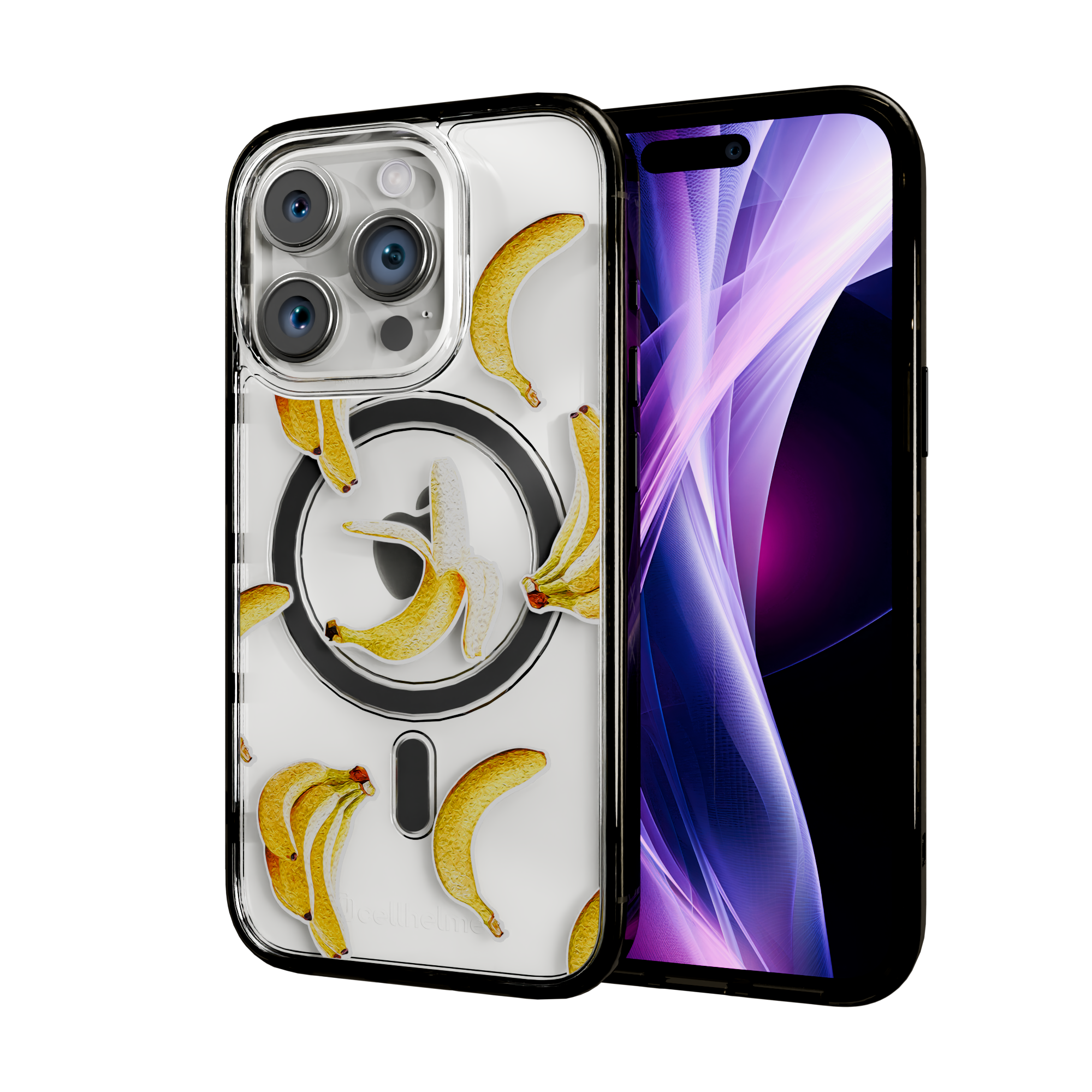 Banana Breeze | Protective MagSafe Case | Fruits Collection for Apple iPhone 15 Series Apple iPhone 15 Pro / Onyx Black