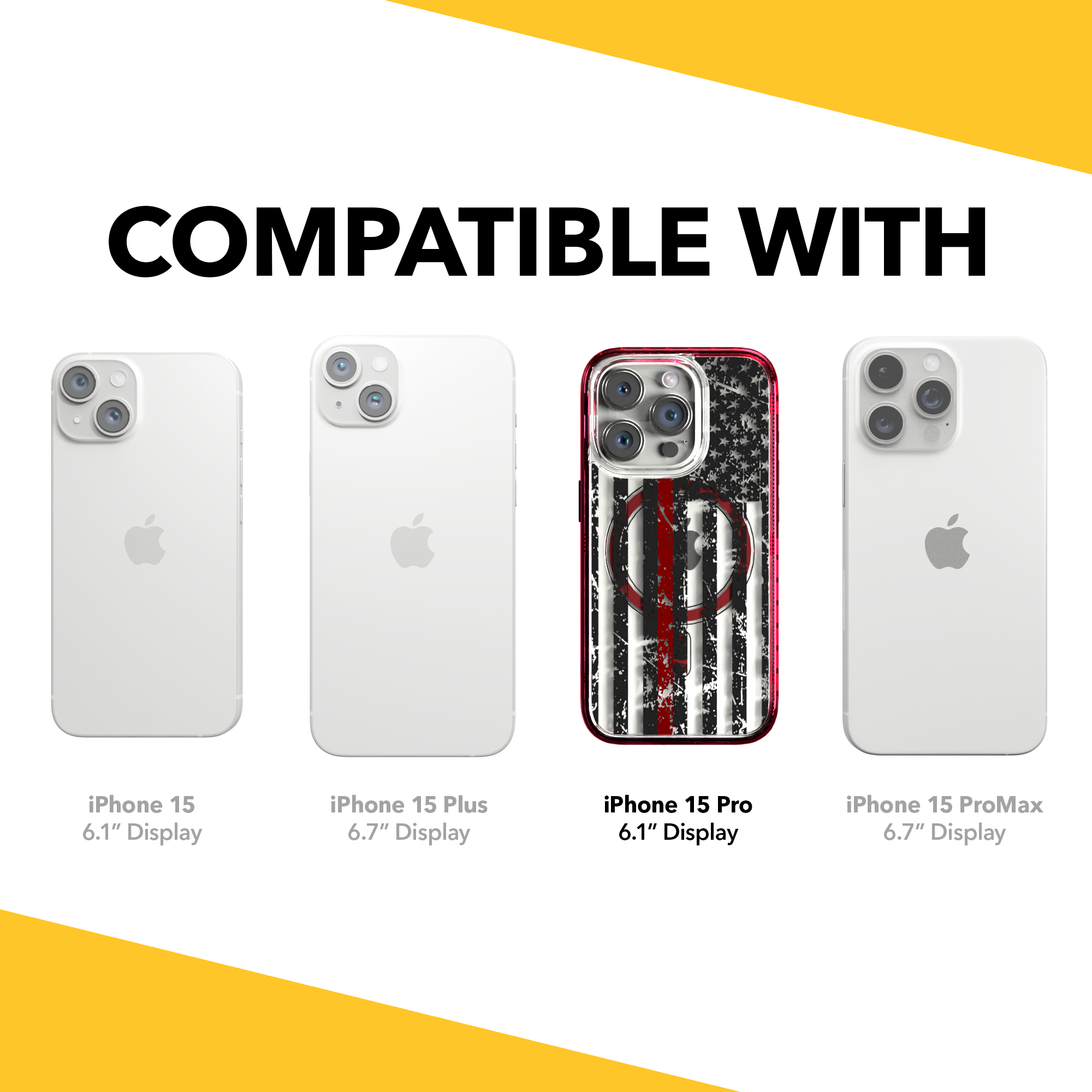 iPhone 15 Series | MagSafe ® | We the People Collection - USA American Red Flag Apple iPhone 15 Pro / Scarlet Red