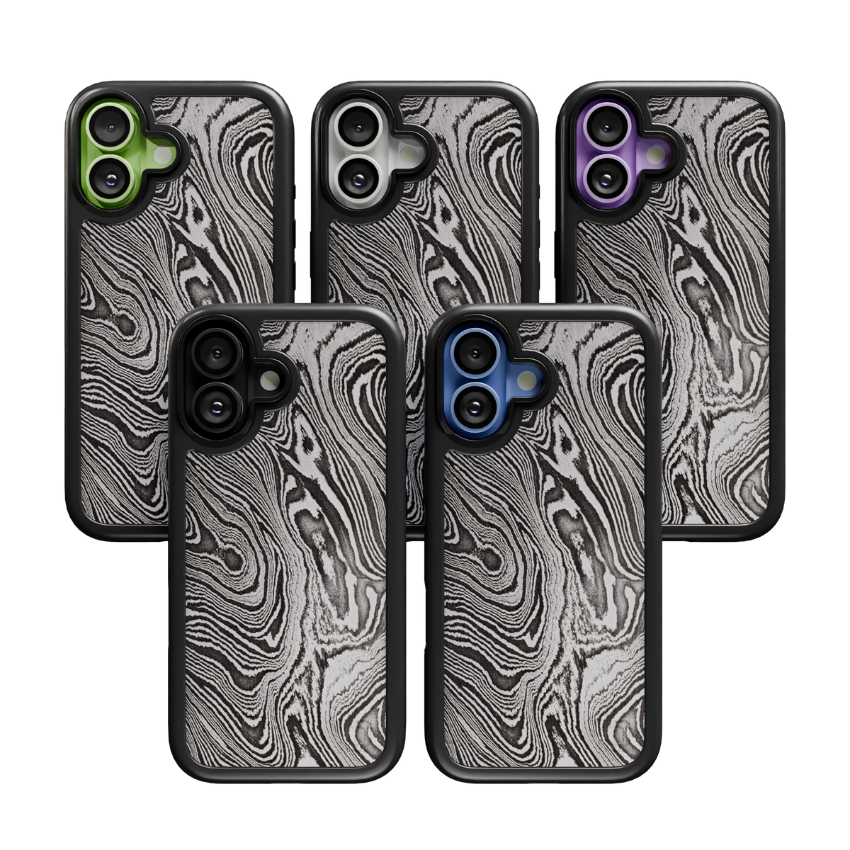 Patriot Collection - Damascus Steel for iPhone 17 Series Damascus Steel / iPhone 17 / Black