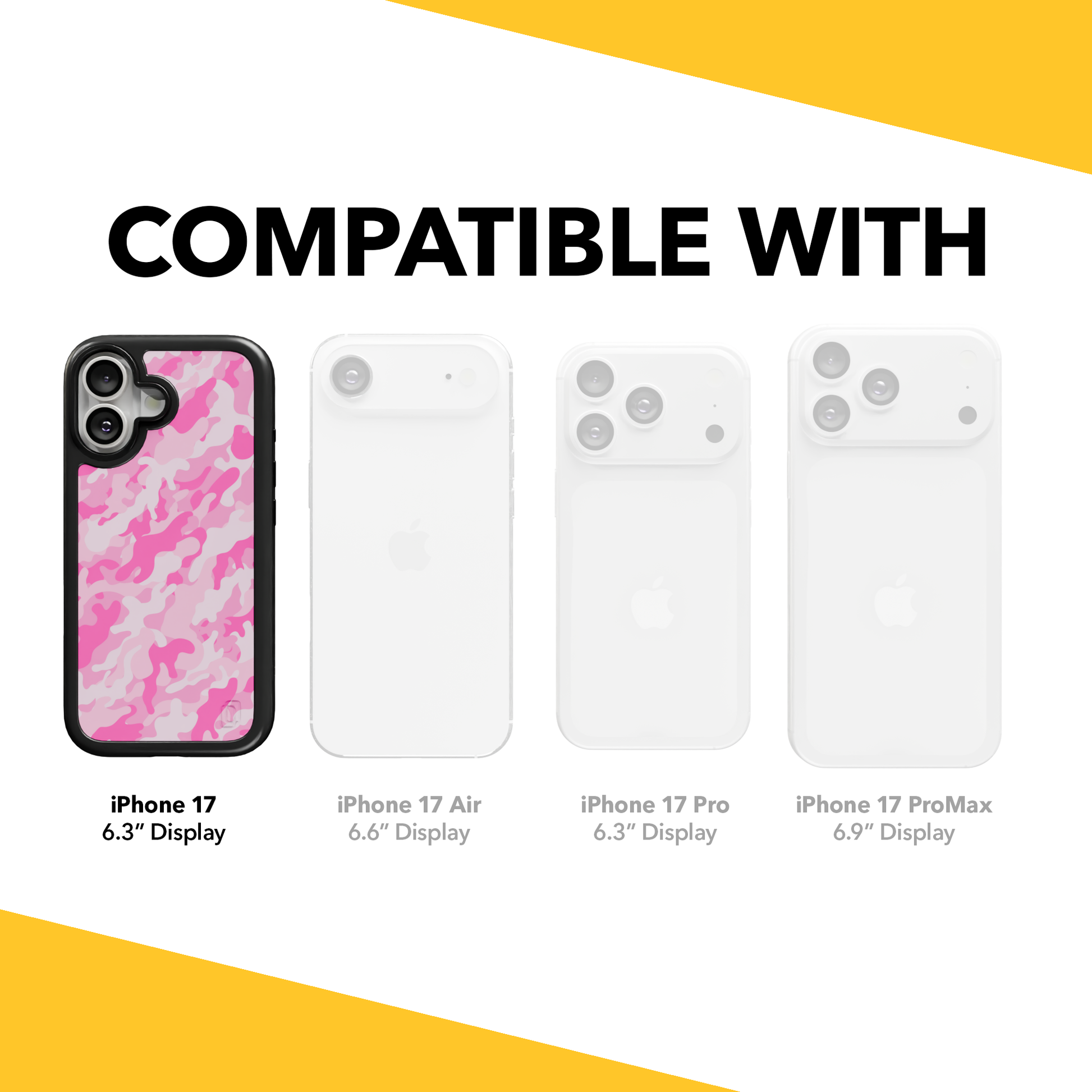 Patriot Collection - Pink Camo for iPhone 17 Series Pink Camo / iPhone 17 / Black