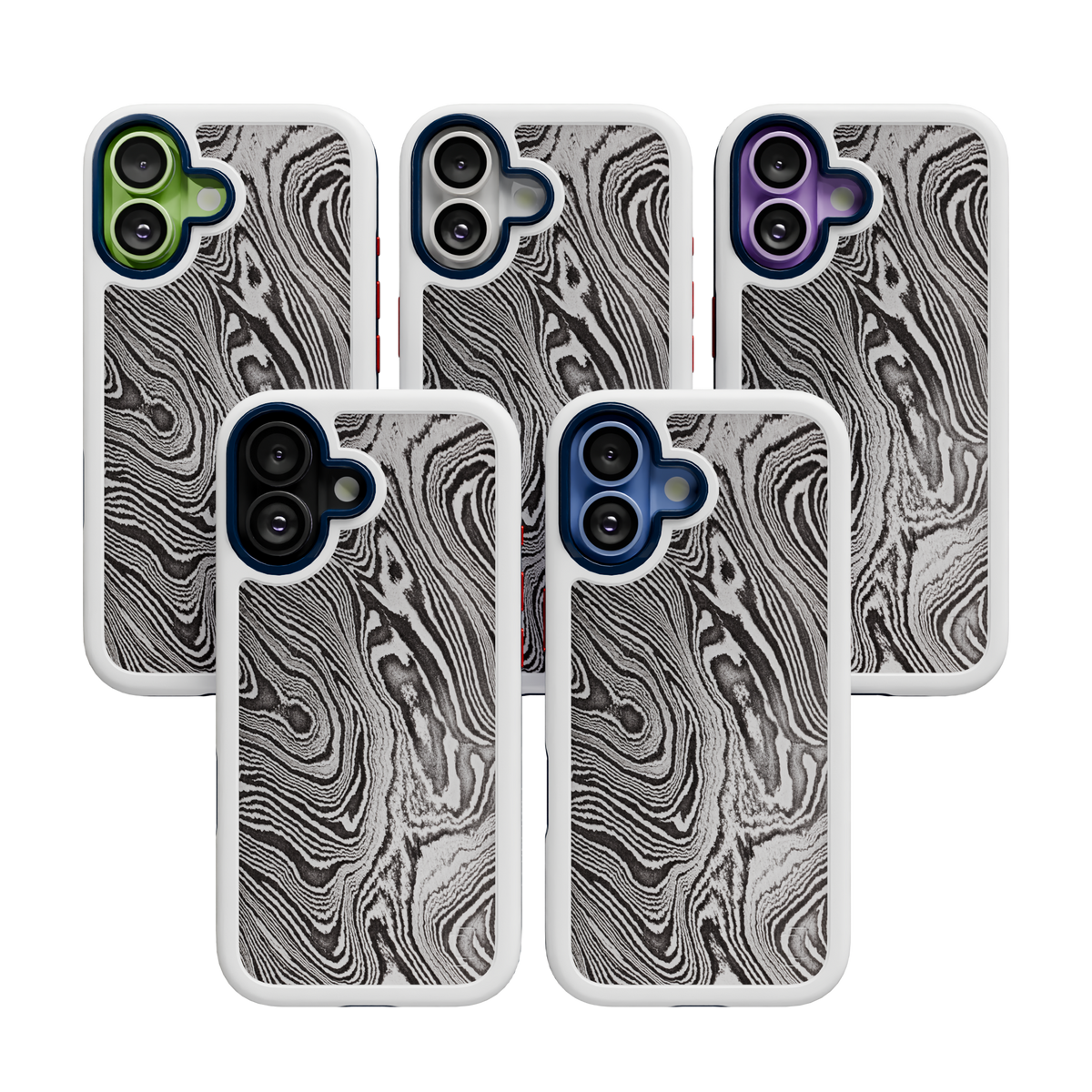Patriot Collection - Damascus Steel for iPhone 17 Series Damascus Steel / iPhone 17 / White