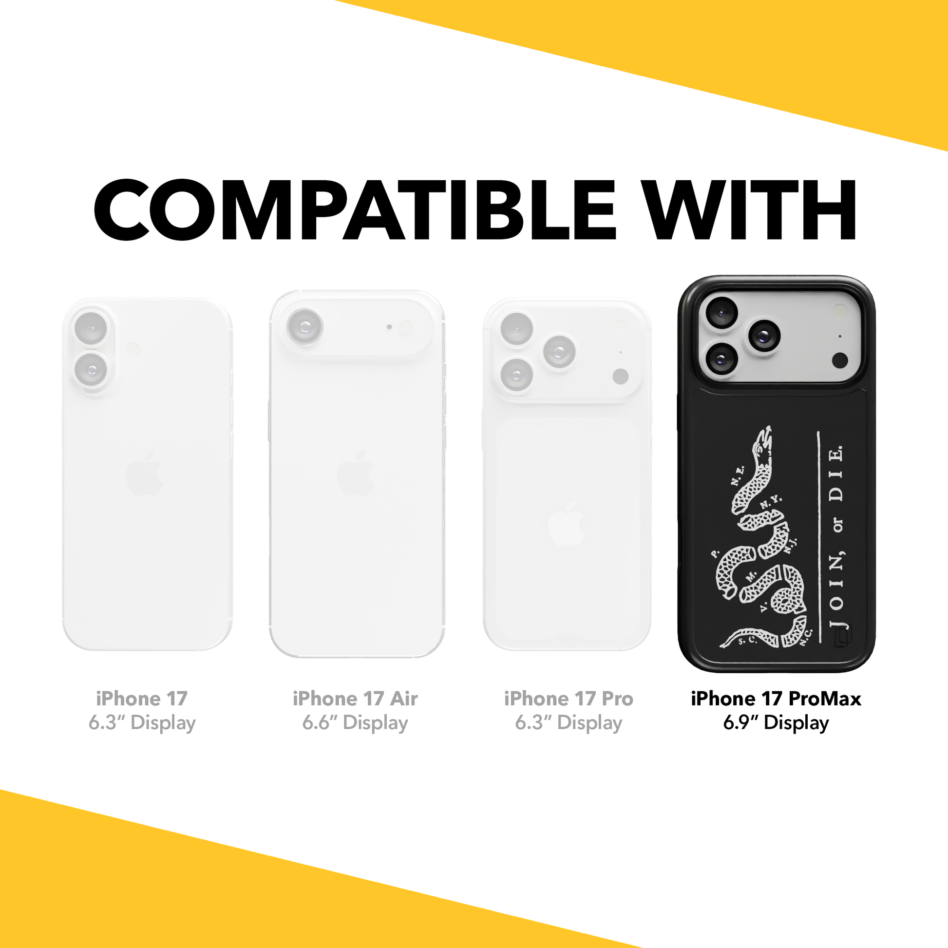 Patriot Collection - Broken Serpent for iPhone 17 Series Broken Serpent / iPhone 17 Pro Max / Black
