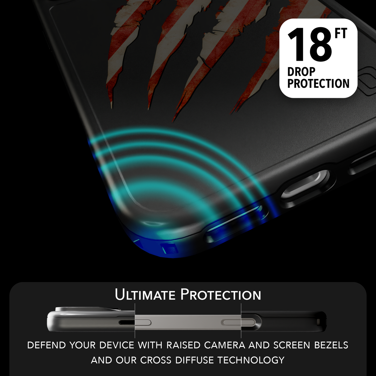 Patriot Collection - Claws of Freedom for iPhone 17 Series Claws of Freedom / iPhone 17 Pro Max / Black